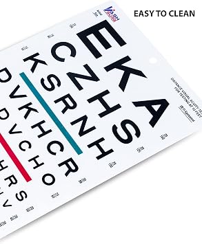 Snellen Visual Acuity Eye Chart for 10 Feet Chart 14 x 9 Inches