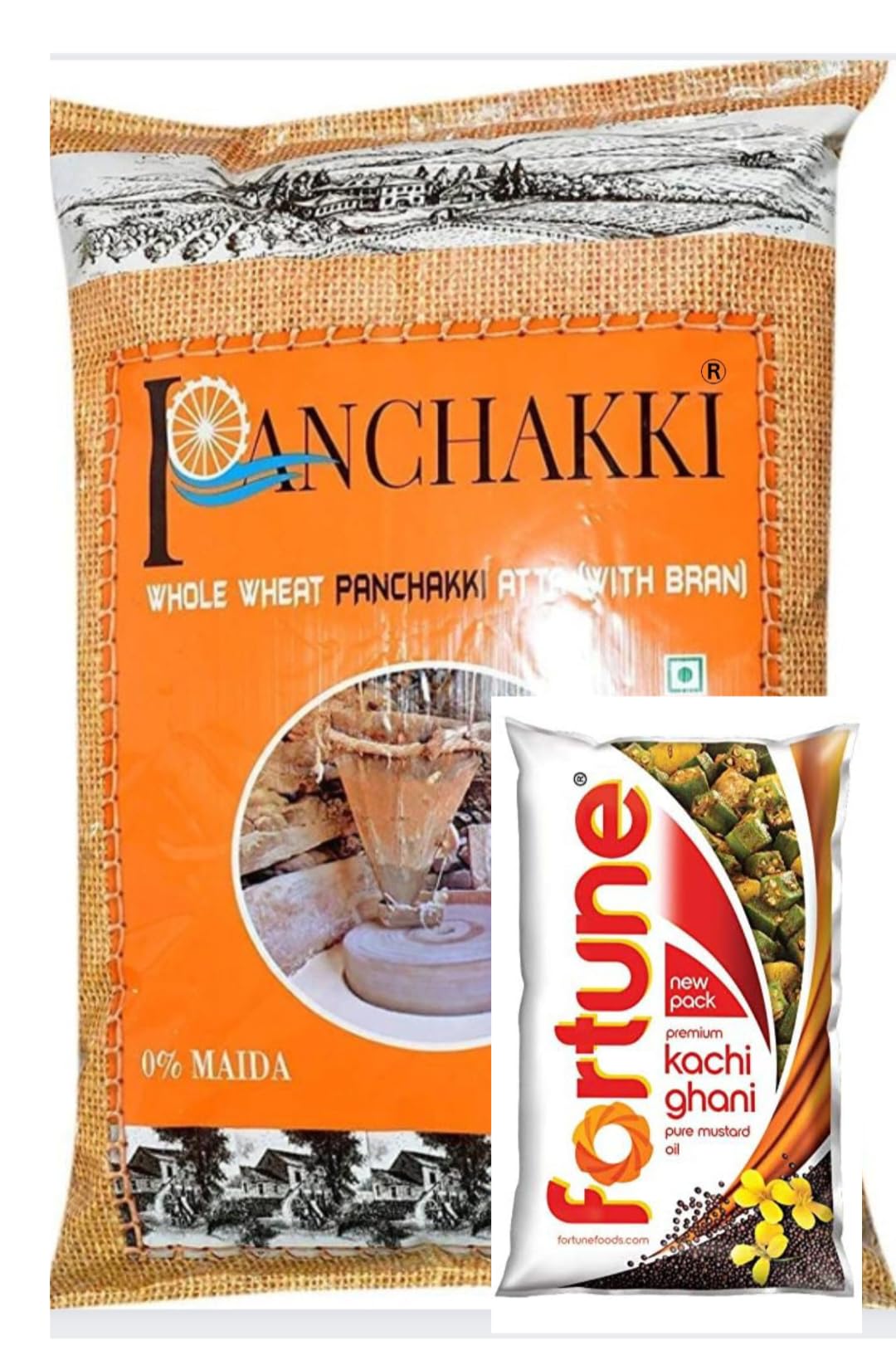 Buy Panchakki (Gharat) Cold Pressed Whole Wheat Flour Aata With Bran