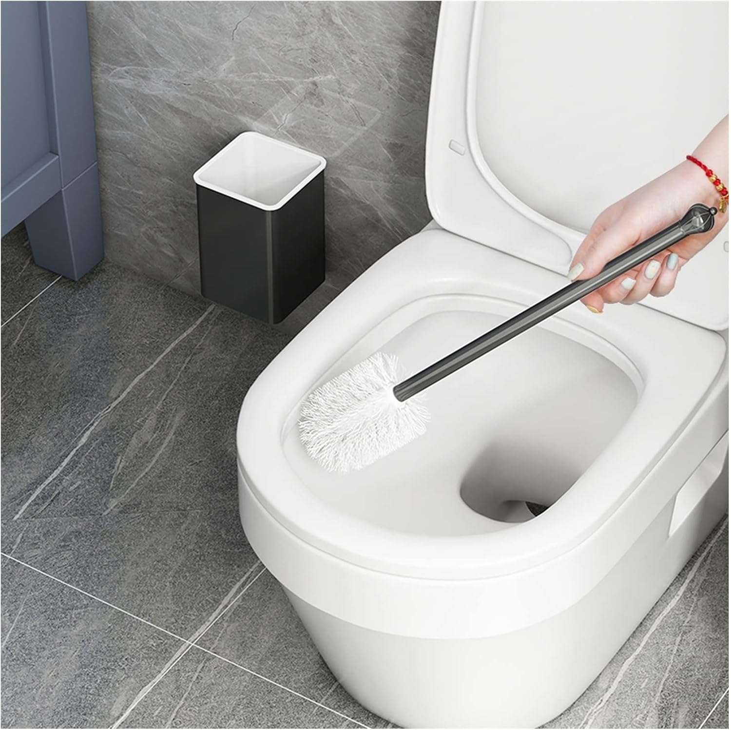 Toilet Brush Holder Toilet Brush Toilet Brush Long Handle to Dead Corner Wall-Mounted Household Toilet Brush Toilet Cleaning Set Toilet Brush Holders