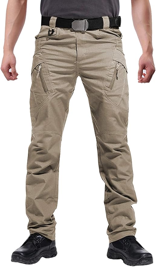 Susclude Men's Outdoor Cargo Work Trousers Military Tactical Pants Ripstop Assault Combat Trousers Hiking Pants Men