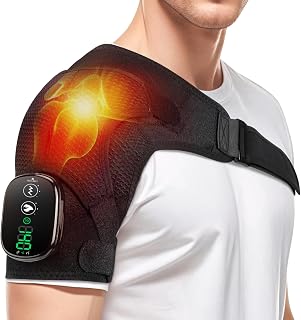 Cordless Shoulder Heating Pad with Massage - FSA/HSA Eligible Heated Wrap for Rotator Cuff Pain Relief & Deep Tissue Therapy