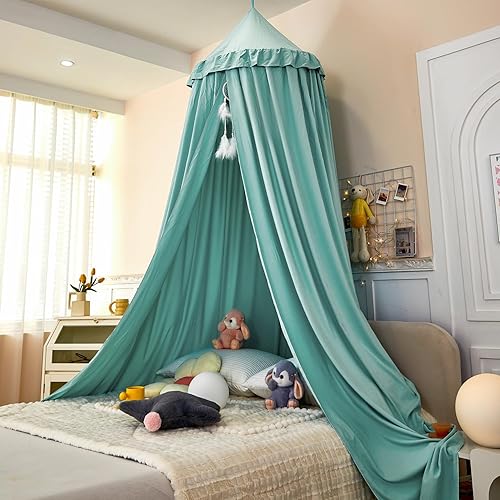Miniatura 59 de dix-rainbow Toldo decorativo de princesa para cama de niños, toldo de cama suave y duradero para habitación de niñas, tienda de campaña, ropa de Red