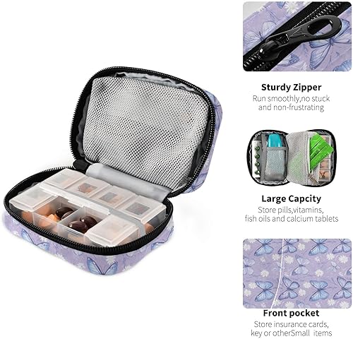 Vista 88 de Organizador diario de camuflaje para medicina vitamínica, organizador de píldoras de viaje, contenedor de medicina diaria, bolsa de pastillero