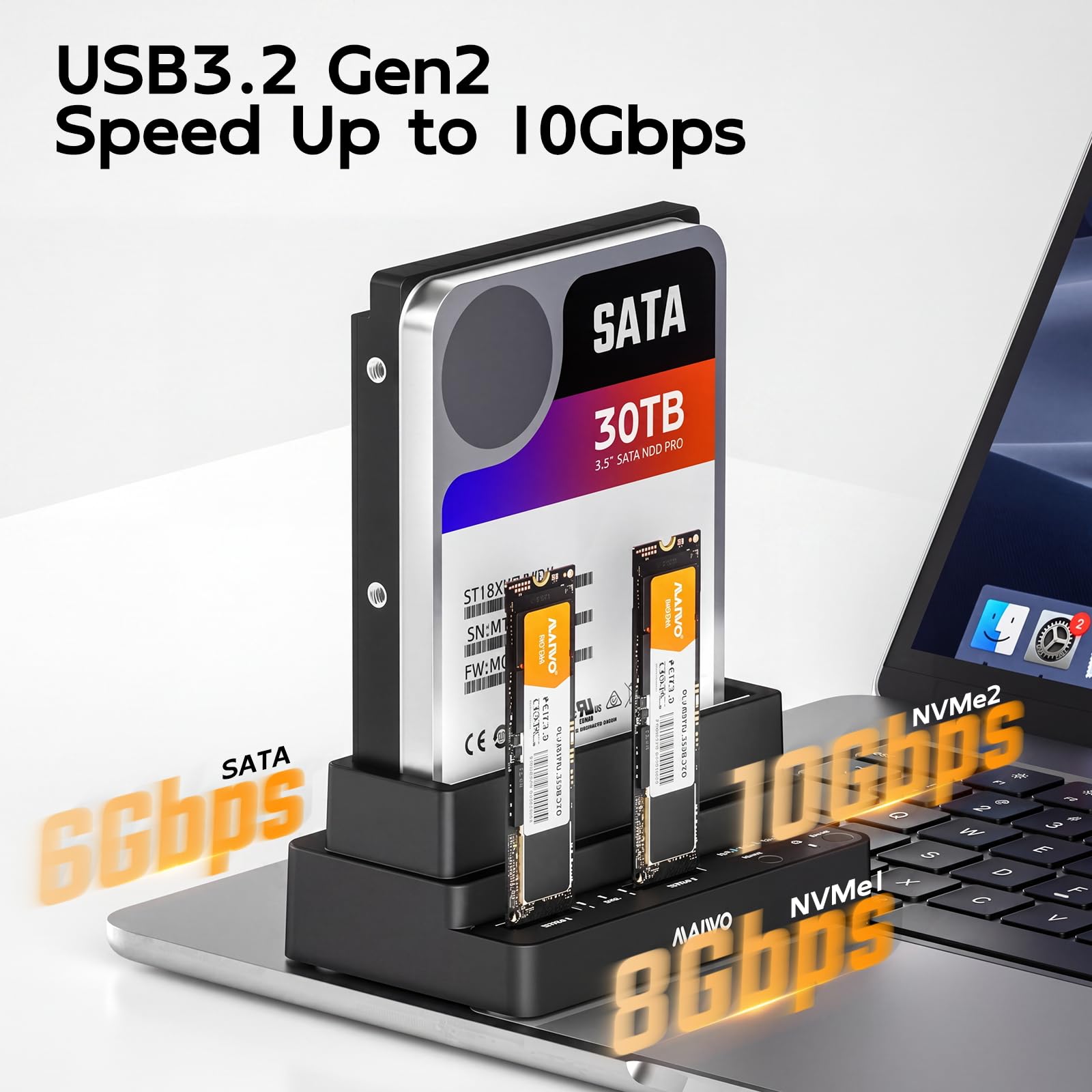Amazon.co.jp: M.2 NVMe SSD - SATA HDD 双方向クローナー、3ベイNVMe