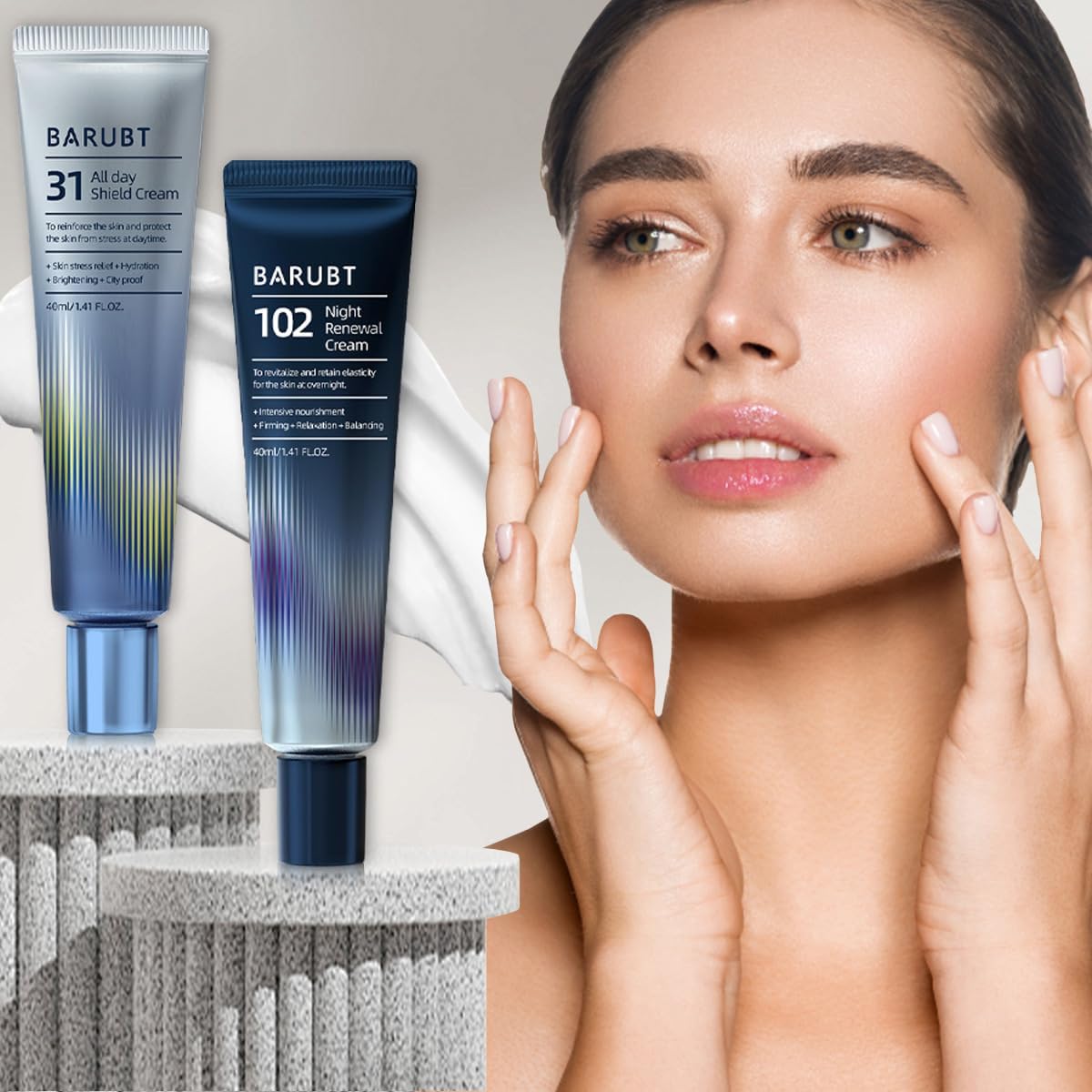 Amazon.com: All Day Shield Cream 1.41 fl oz & Night Renewal Cream
