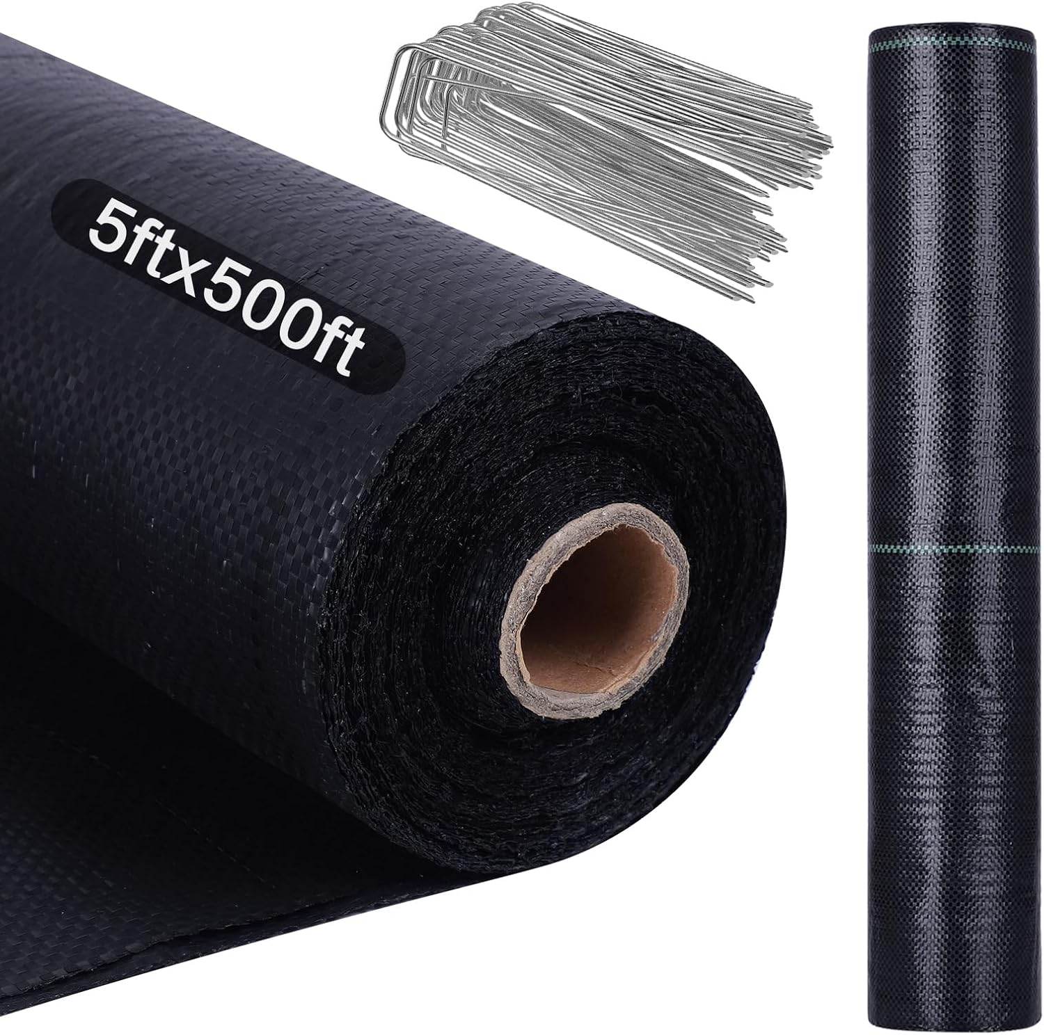 4FT x 115FT Weed Barrier Landscape Fabric, Premium Heavy Duty Woven Garden Ground Cover Weed Block Control Mat Cloth for Gardening, Planting, Farming, Landscaping Flower Bed Driveway