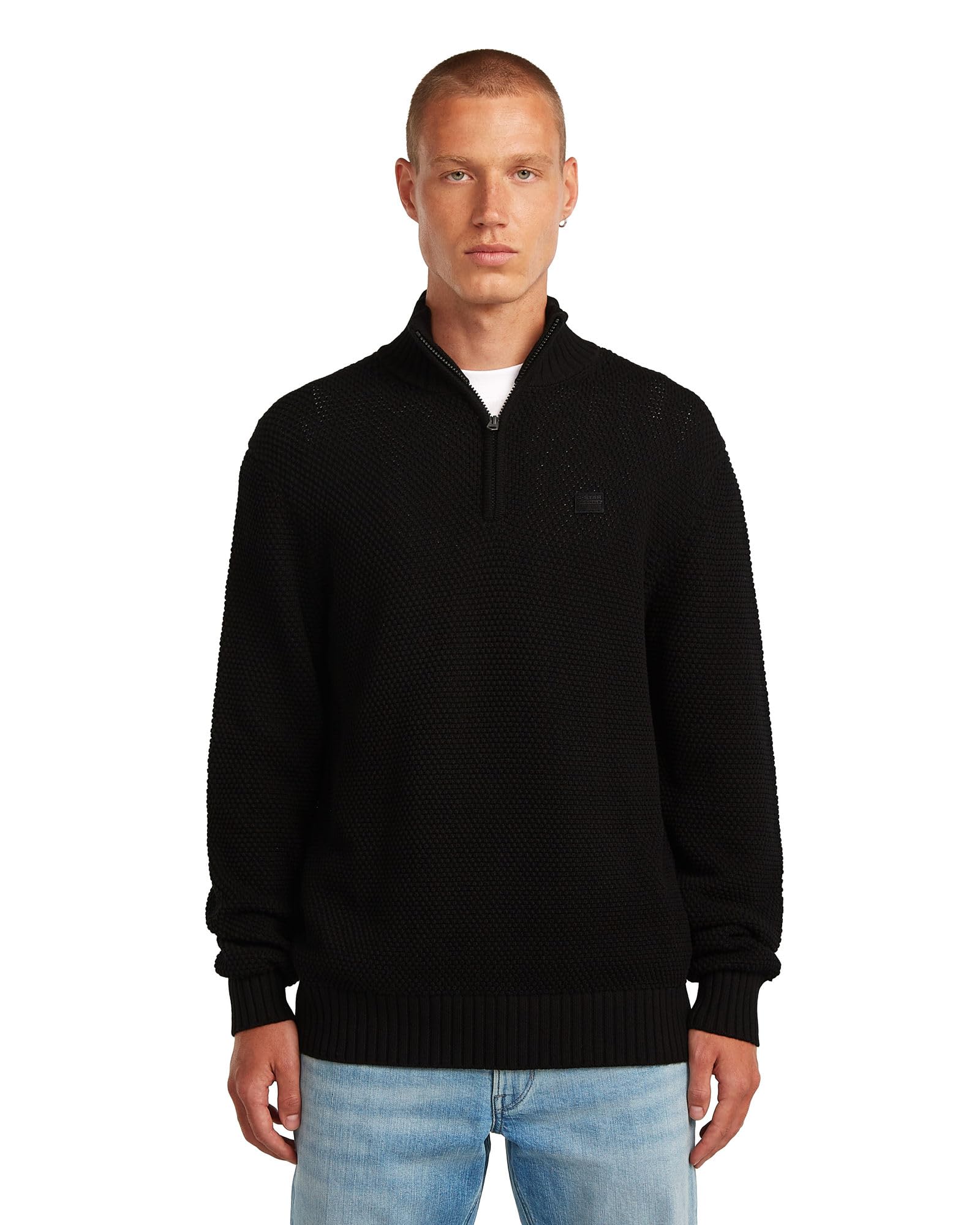 G-STAR Herren Honey Comb Structure Skipper Knit