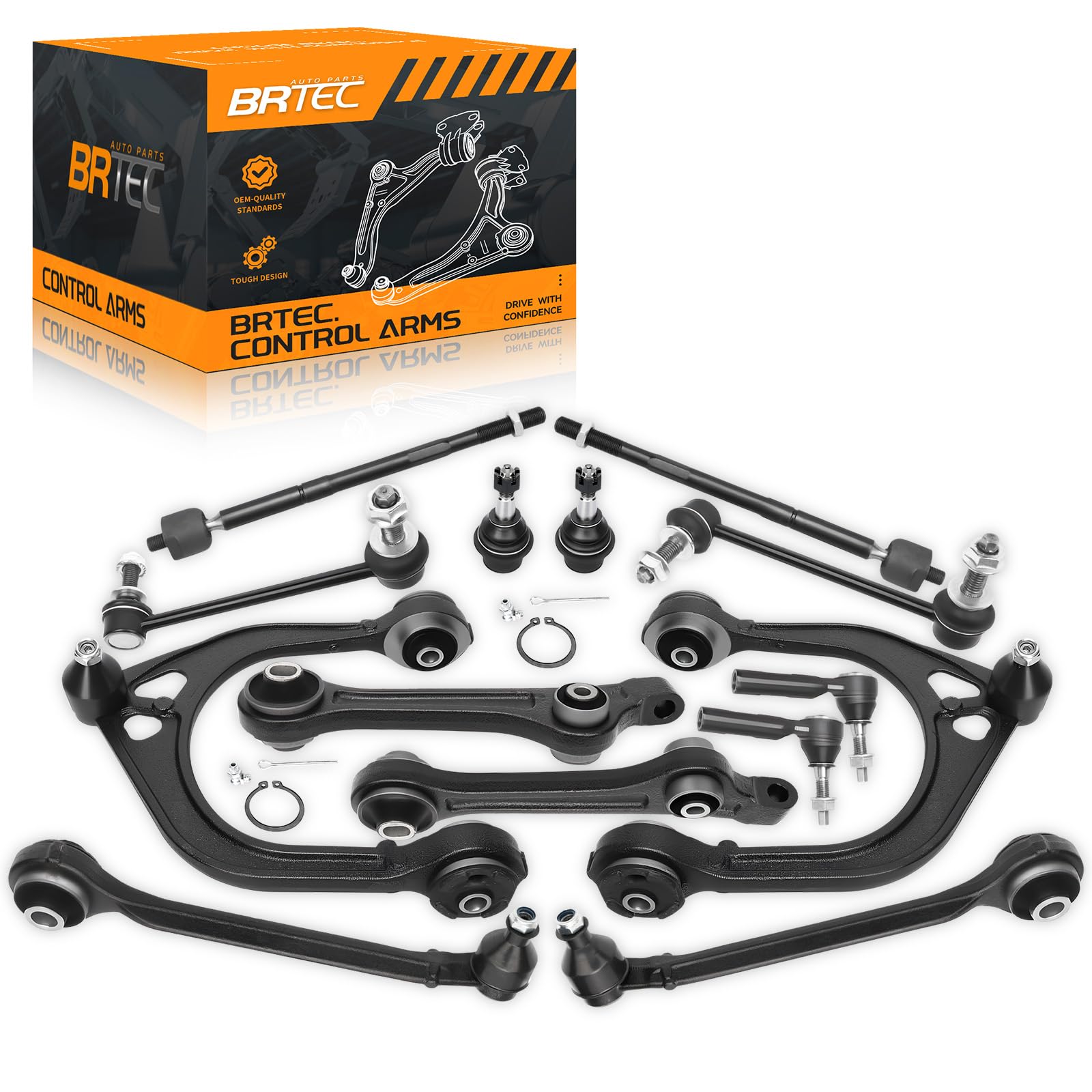 TadaMark Kit Sospensione 14 Pezzi, Bracci Di Controllo Anteriori Superiori E Inferiori Con Giunti Sferici Per Chrysler 300, Dodge Challenger/Charger 2011-2017 RWD