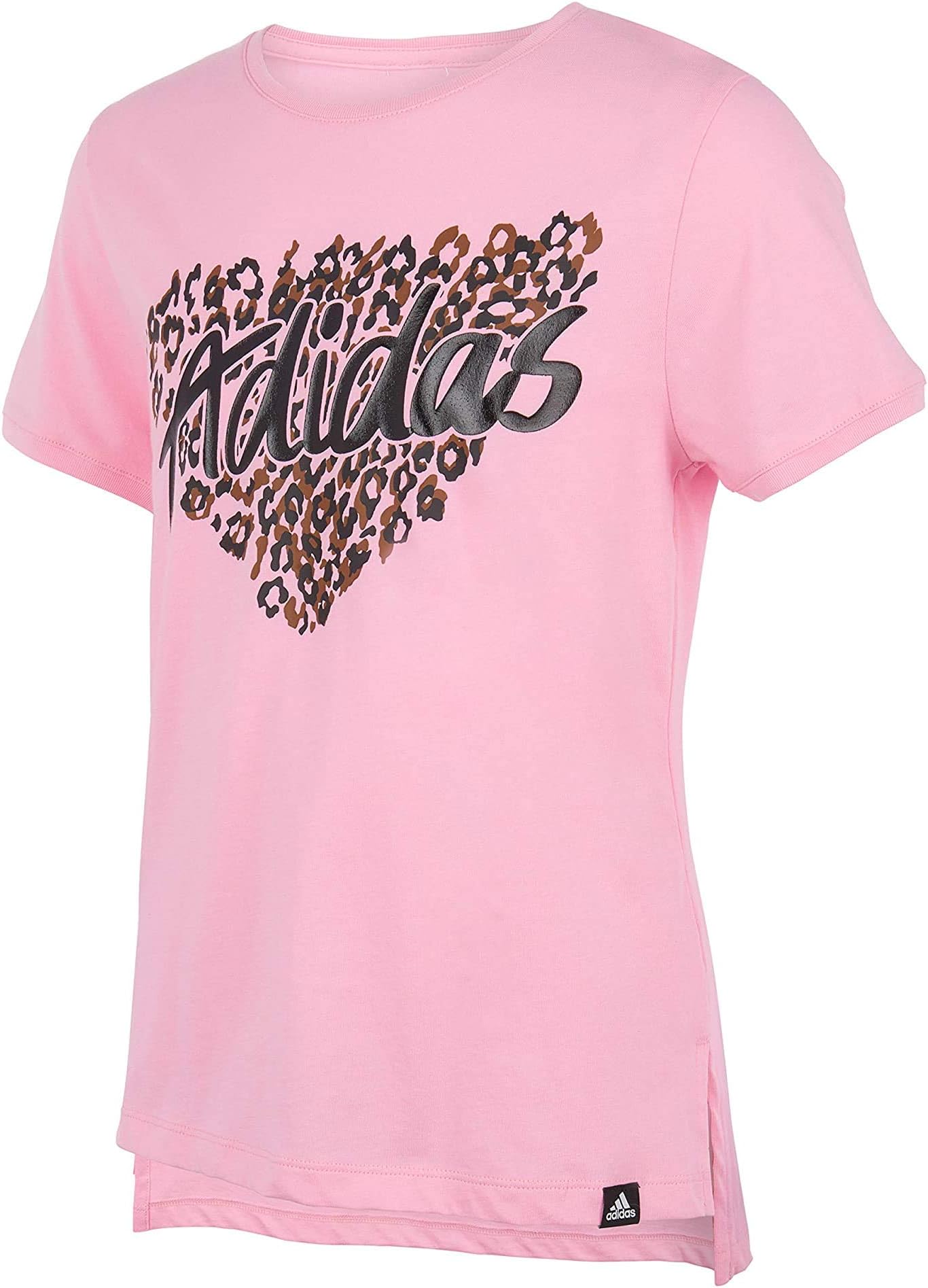adidas Girls Short Sleeve Drop Tail Tee