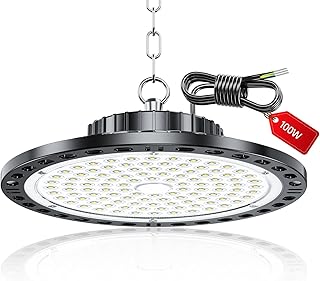 LED Hallenstrahler - 100W 10000 LM UFO Hallenbeleuchtung LED mit Transformator, IP65 Wasserdicht Werkstatt Deckenleucht, 6500k UFO Industrielampe für Garage Fabriken Geschäft