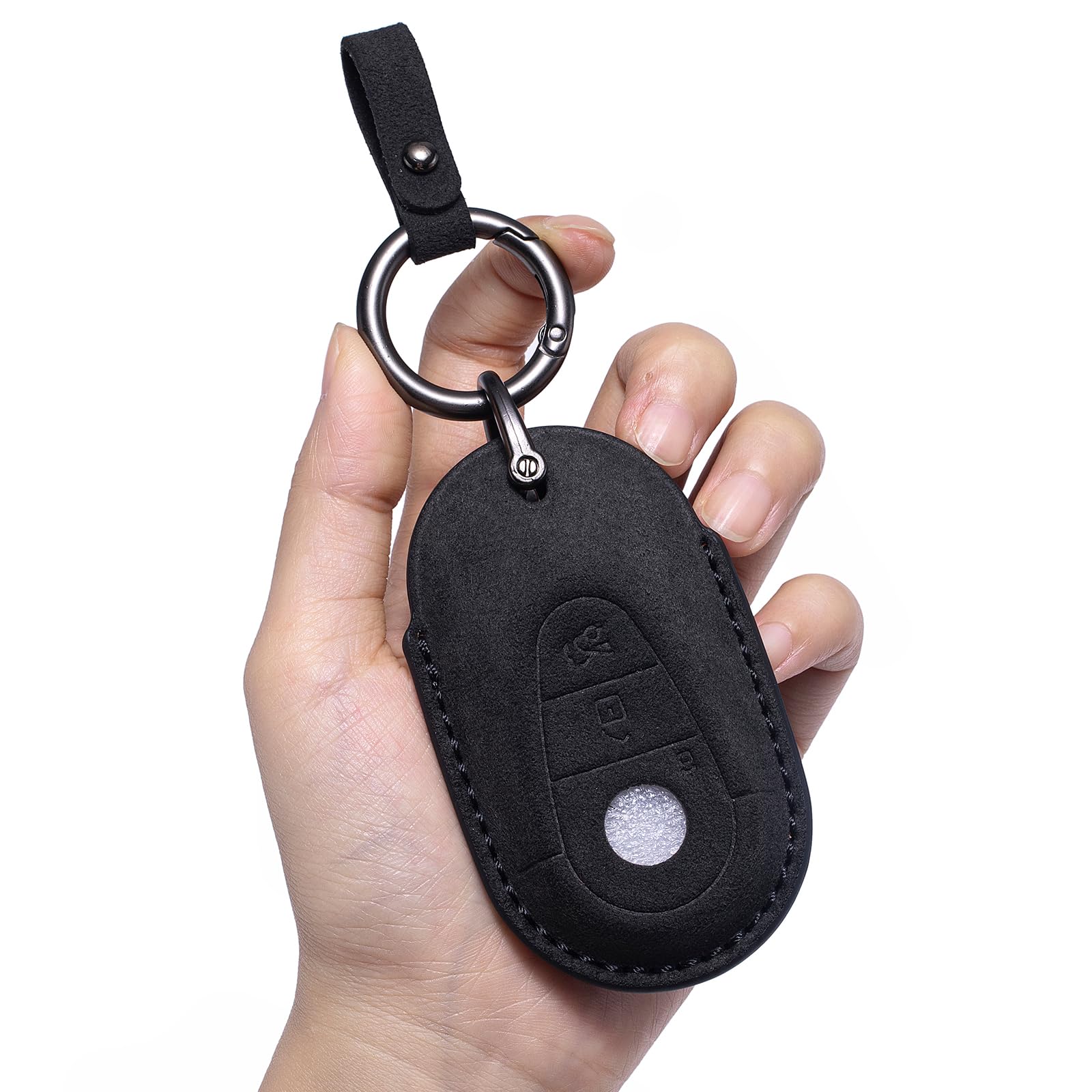 Coque de clé en cuir véritable Mercedes Benz étui télécommande intelligente