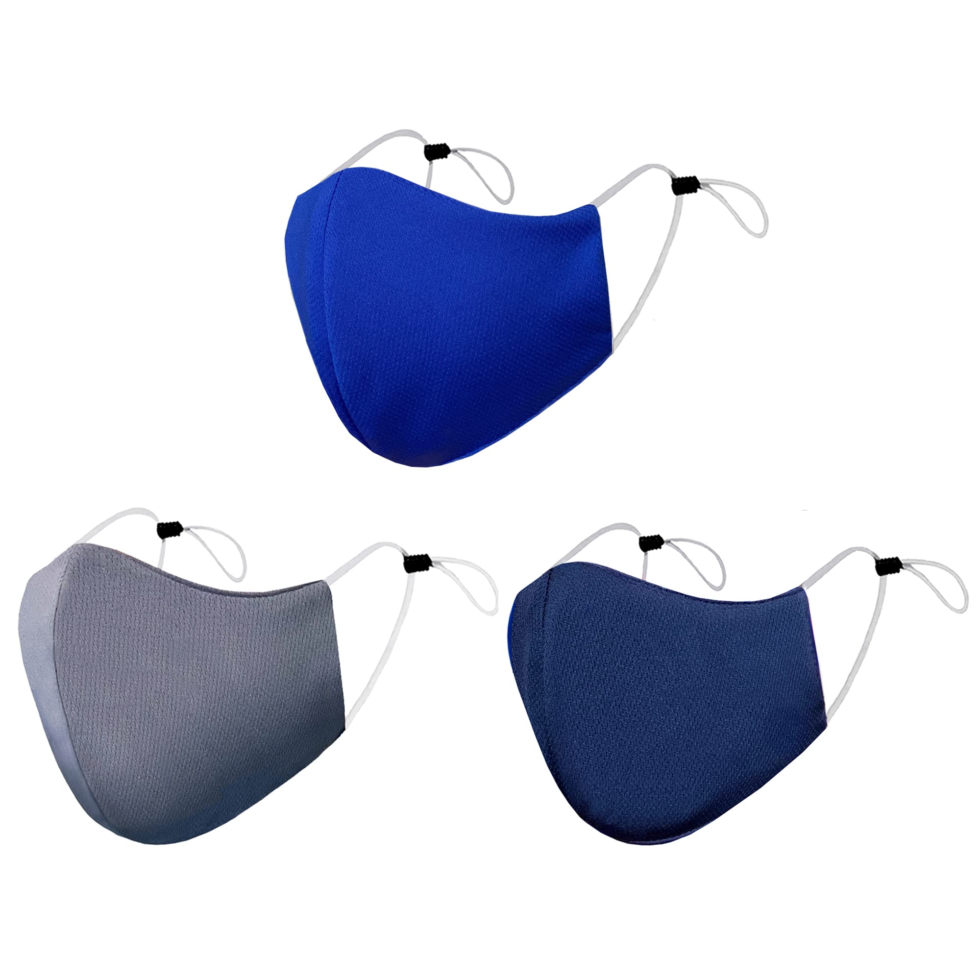 Arcarius Reusable Protective Face Masks, 3 Pack, Washable with Adjustable Ear Straps, Breathable Comfort for Adults Teens USA