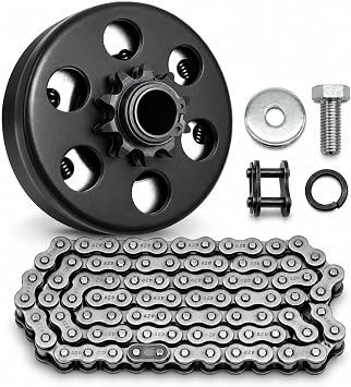 Centrifugal Clutch, Go Kart Clutch 3/4 Bore 10T with #40 41 420 Chain for Mini Bike, Go Kart, predator 212, Lawnmower and Honda GC GX 2-6.5HP Engine GC160 GC190 GX120 GX140 GX160 GX200.