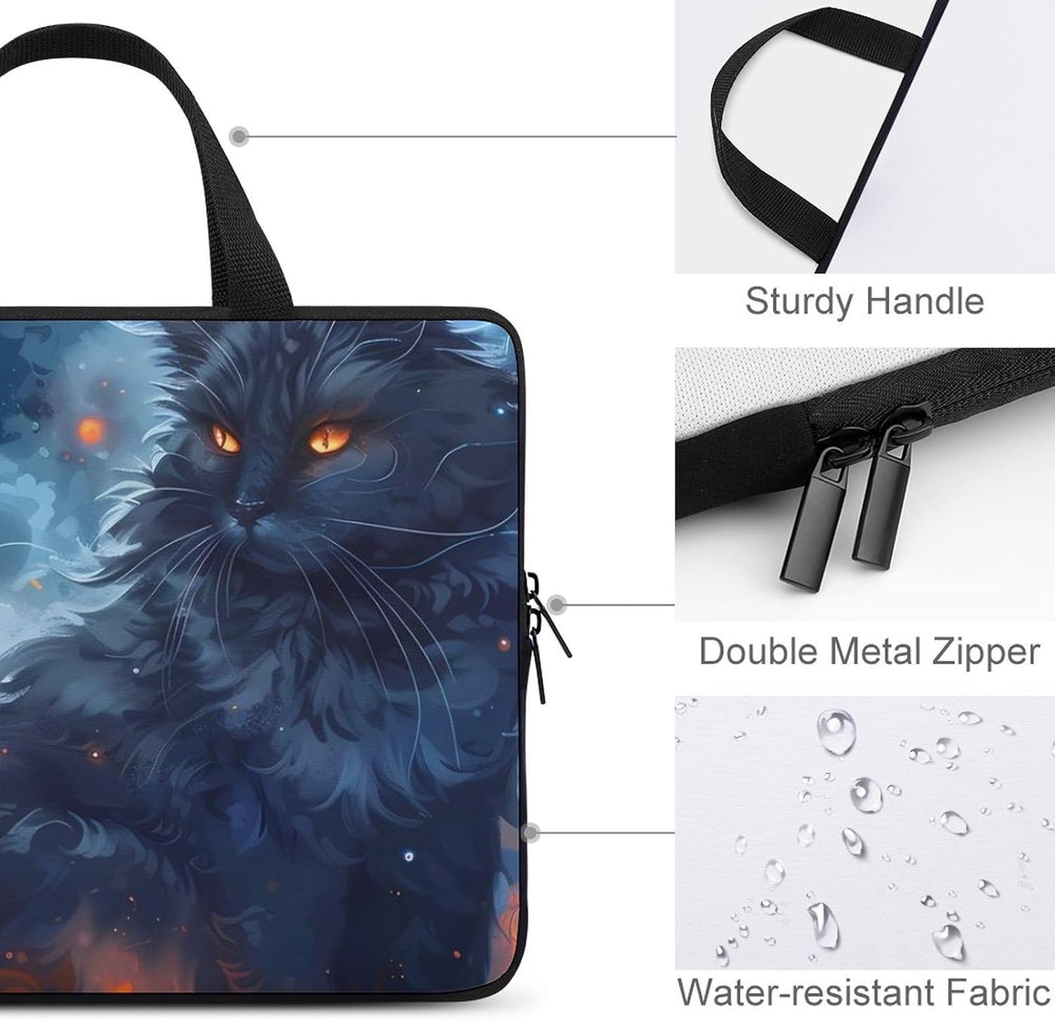 Galaxy Cats Laptop Bag Print Computer Sleeve Case Protector Briefcase Totes for Women Men
