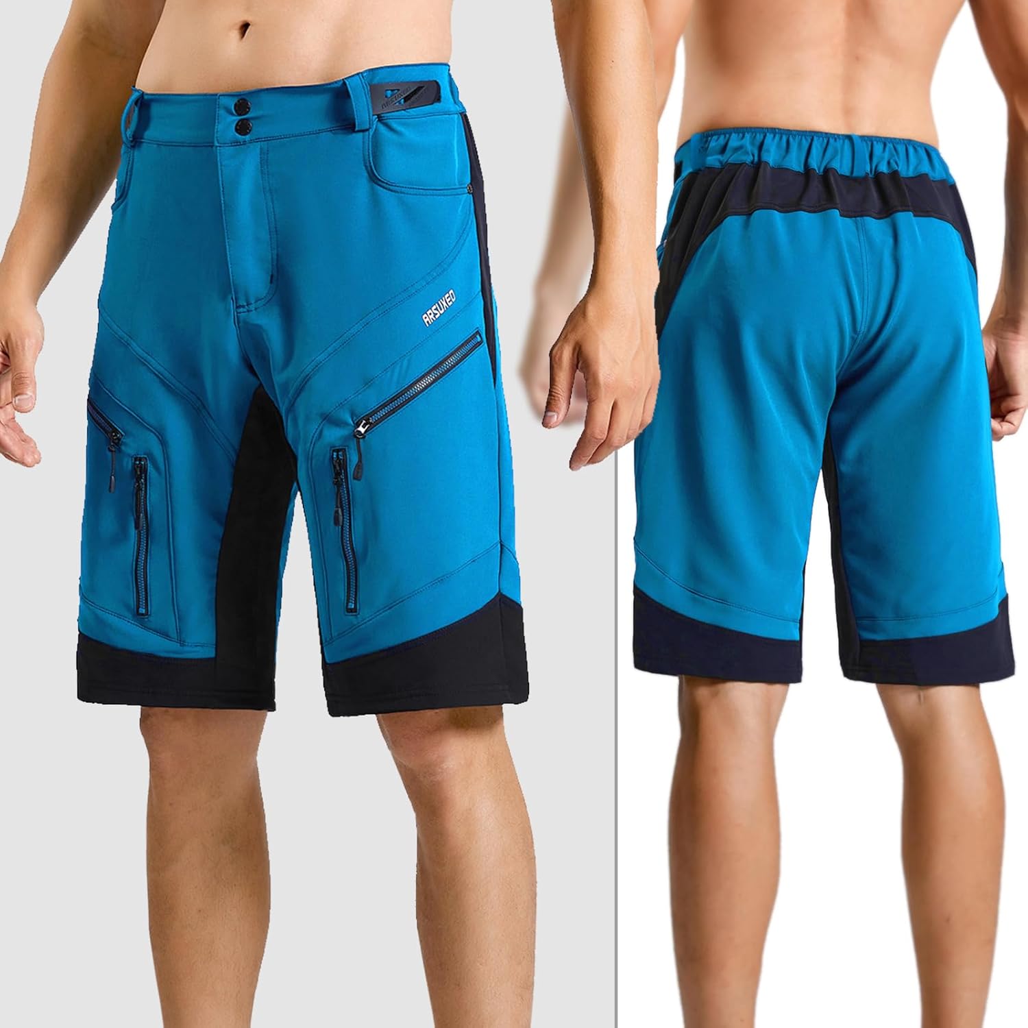 Amazon.co.jp: ARSUXEO Men's Loose Fit Cycling Shorts MTB Bike