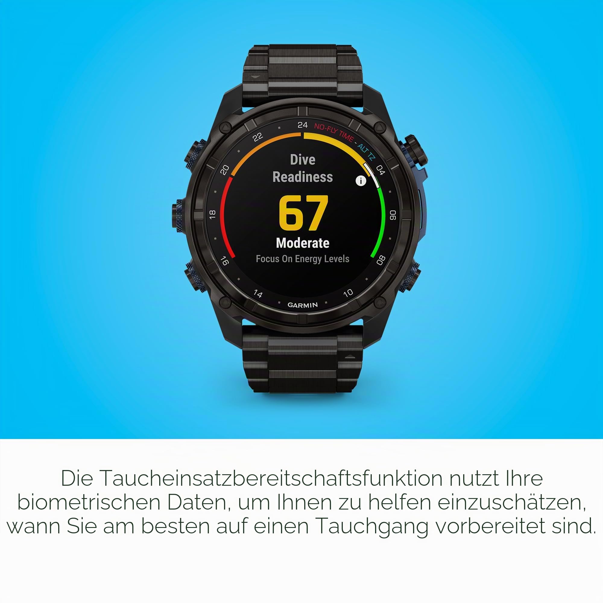 Garmin Descent Mk3i Tauchcomputer und Multisport GPS Smartwatch, Air Integration, Black Titanium