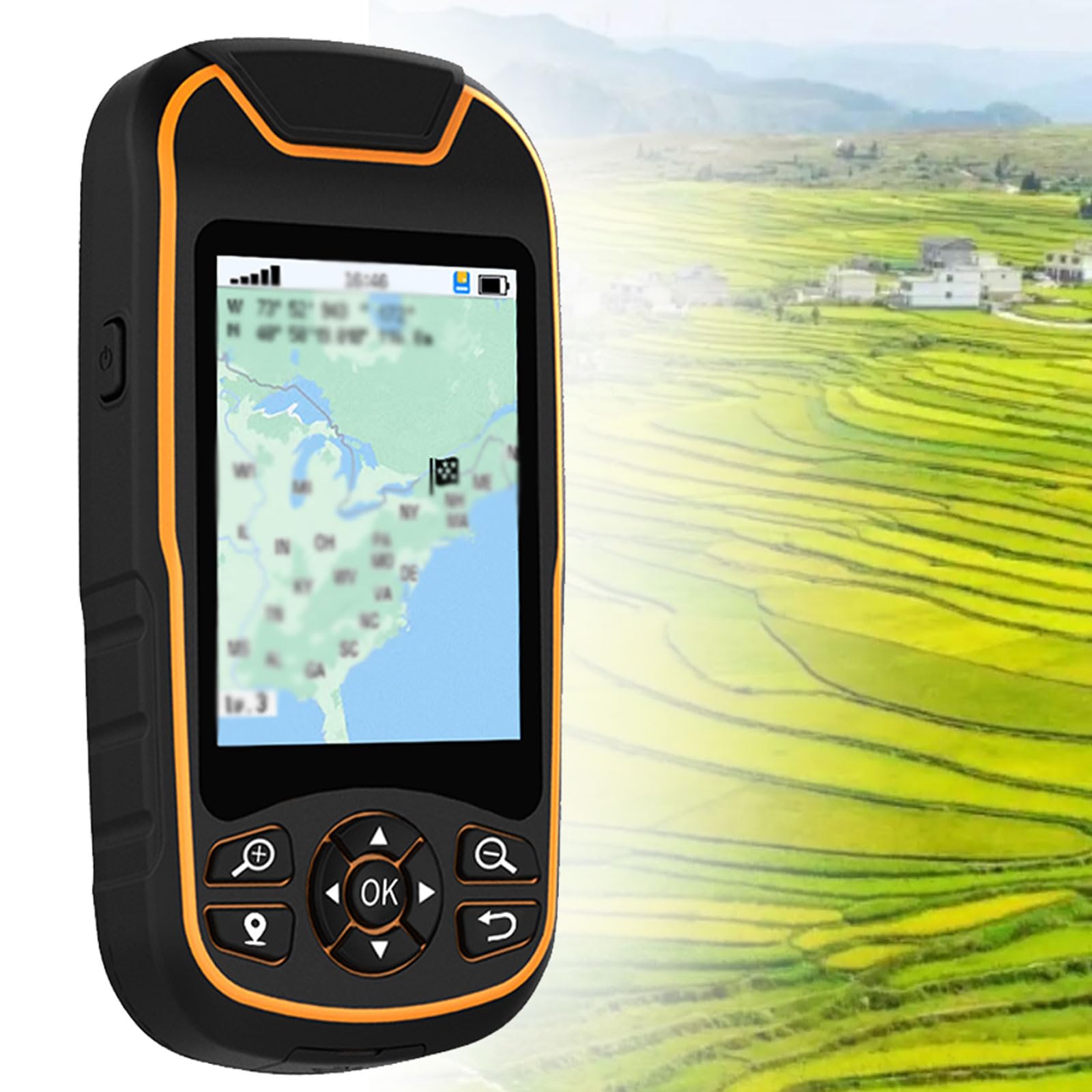Macchina portatile per rilevamento del terreno, misuratore di terra ad alta precisione da 3,2 pollici, con esportazione dati, posizionamento satellitare, antiurto e a prova di caduta, per escursioni