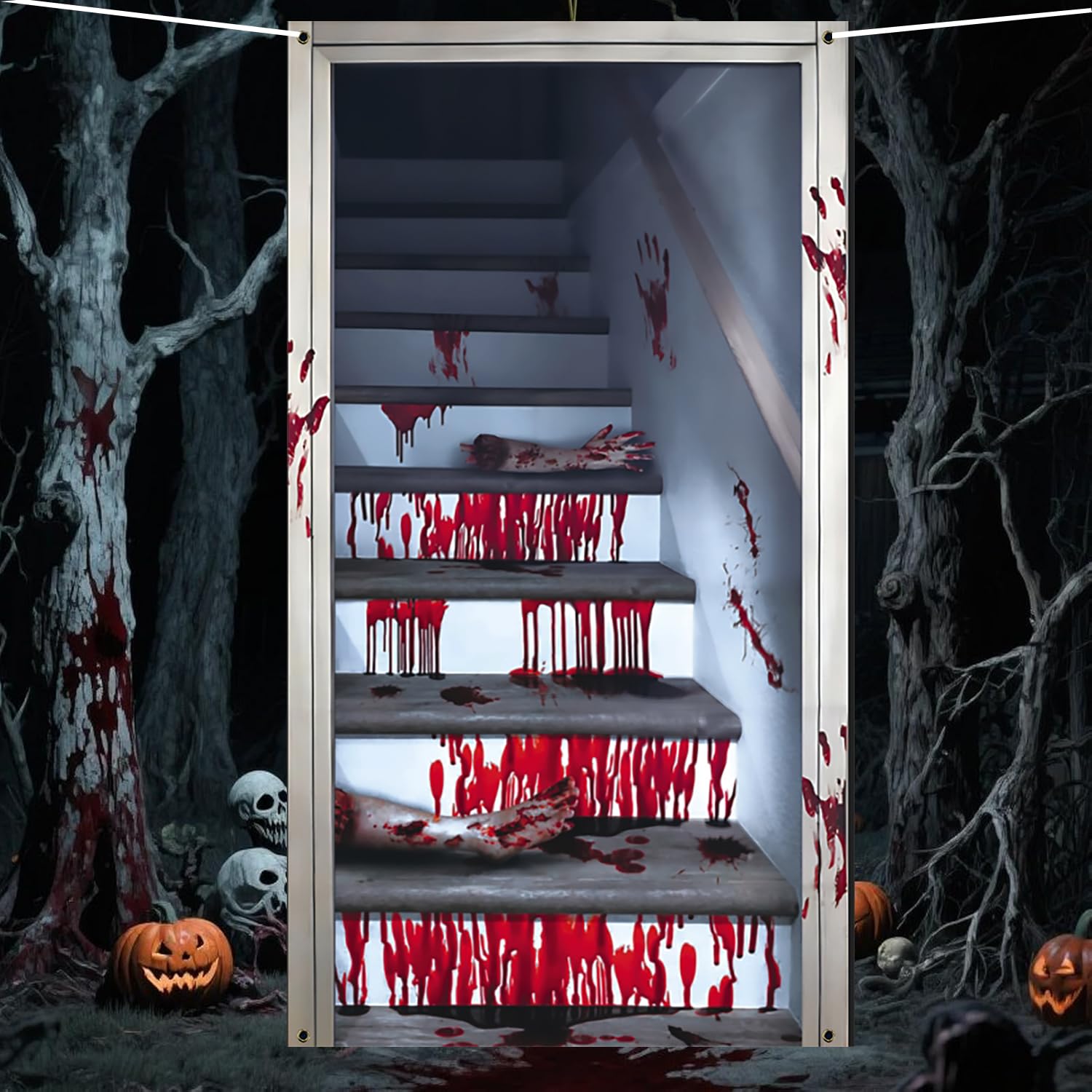 Watayo 8 Stück Halloween-Türvorhang-Dekorationen  Produktbild-Vorschau 10