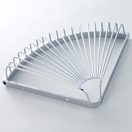 Miniatura 8 de Estante esquinero de ducha para baño, cesta de latón, organizador y almacenamiento para champú y jabón, cromo pulido