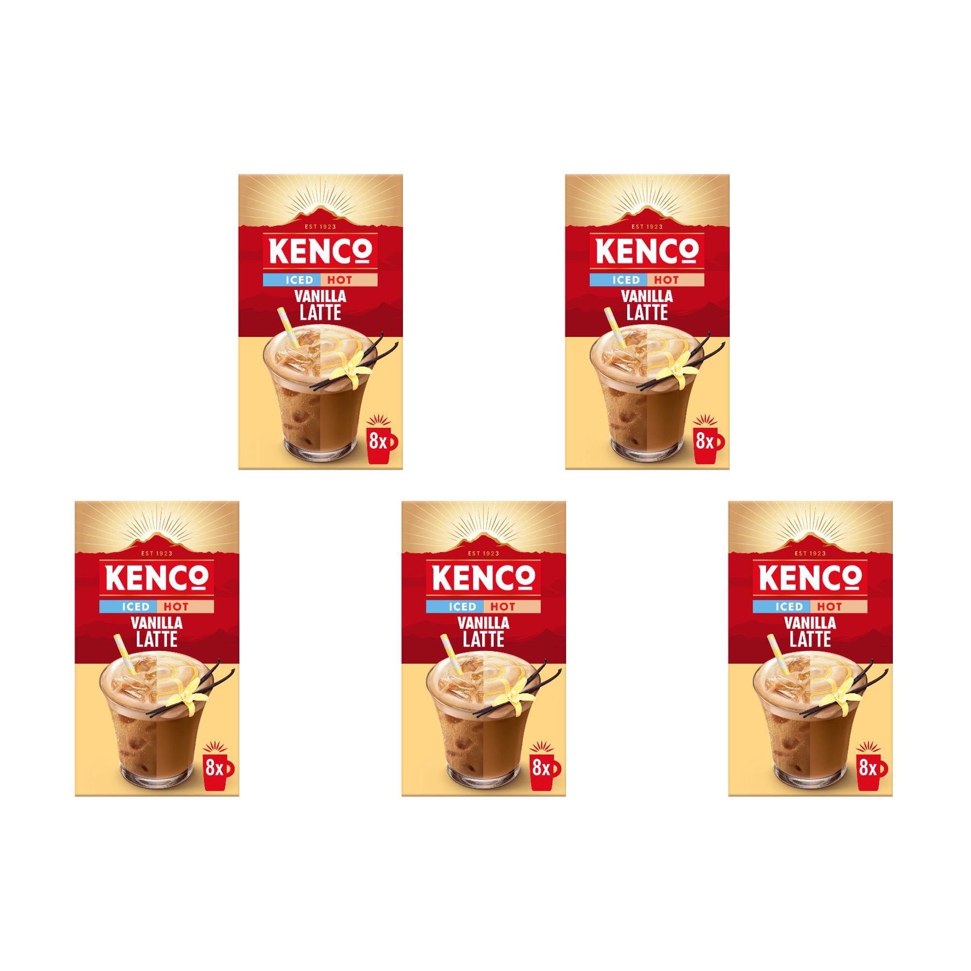 Iced Hot Vanilla Latte Sachets x8 (Pack of 5, Total 40 Sachets)