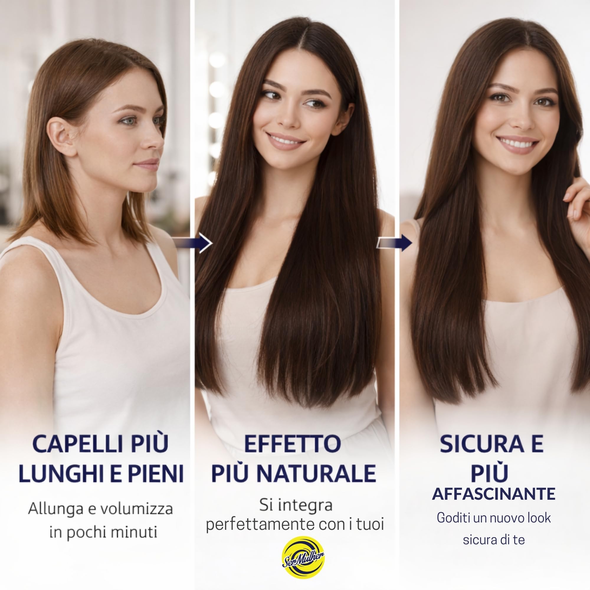 THELMA - Extensiones de pelo + clips, lisas y largas de 60 cm – 7 tejidos/7 piezas, juego para alargar y dar volumen, ligero y suave, fácil aplicación, peso 228 g (rubio natural)