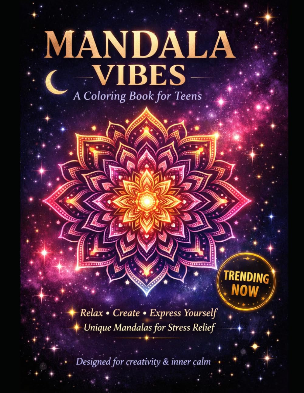 Aesthetic Mandalas Coloring Book for Teens Anti-Stress Designs for Relaxation, Creativity & Mindfulness: Beautiful Mandala Patterns for Stress Relief, Relaxation, and Creative Expression
