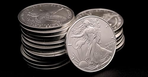 Miniatura 8 de 1986 - Present (Random Year) Lot of (5) 1 oz American Silver Eagle Coins Brilliant Uncirculated (Type 1 or 2) with Certificates of Authenticity $1