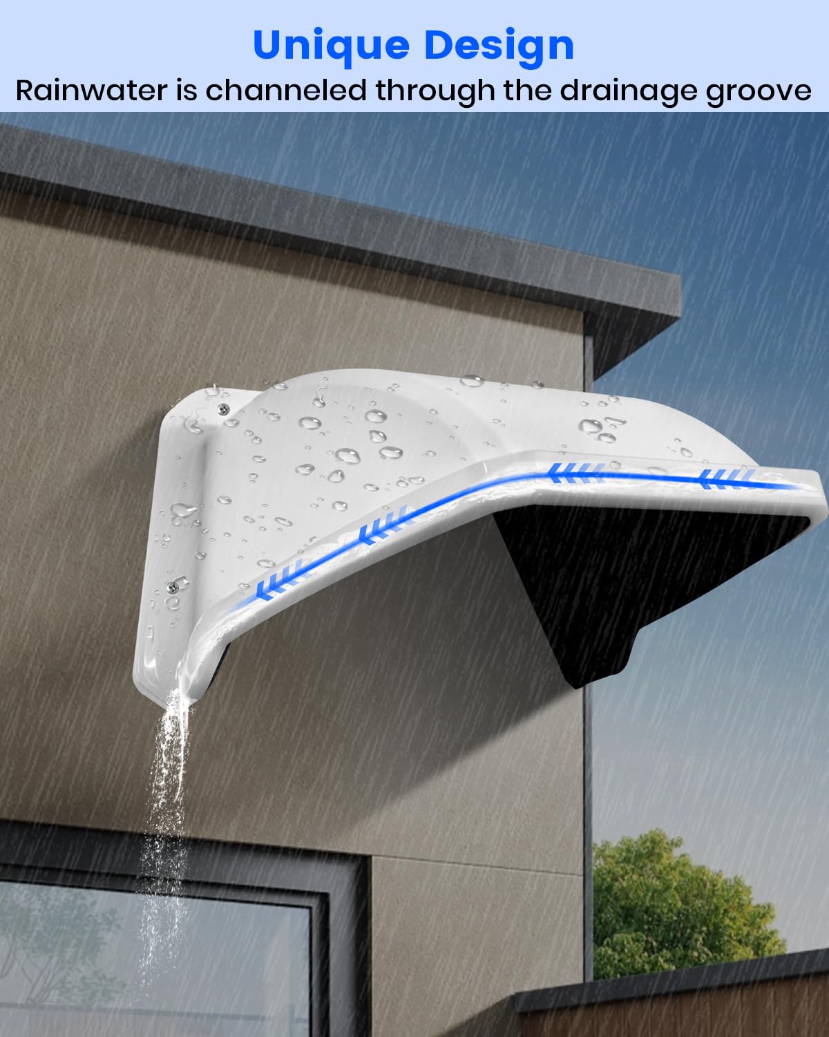 Protector universal para cámara de seguridad solar y lluvia, ABS a prueba de protección para cámaras de vigilancia CCTV domo/bala