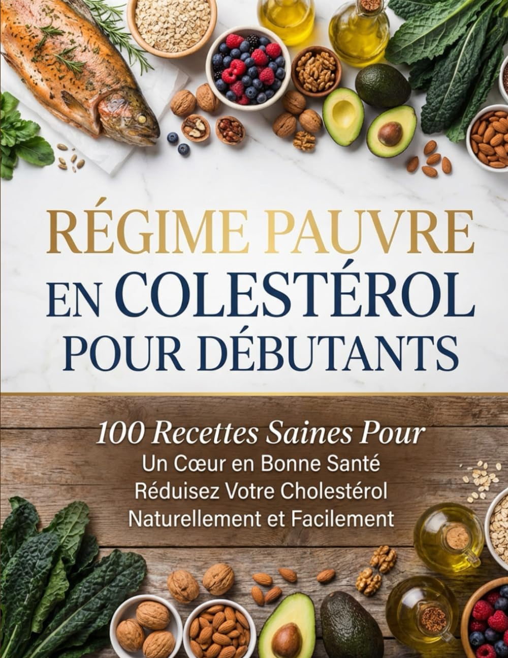 Régime Pauvre en Cholestérol pour Débutants : 100 Recettes Saines Pour Un Cœur en Bonne Santé – Réduisez Votre Cholestérol Naturellement et Facilement