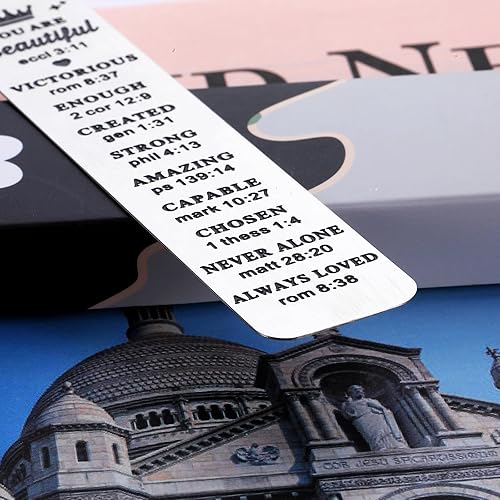 Miniatura 6 de Marcapáginas con versículos bíblicos para mujeres, regalos religiosos inspiradores para adolescentes, marcadores cristianos para amantes de los