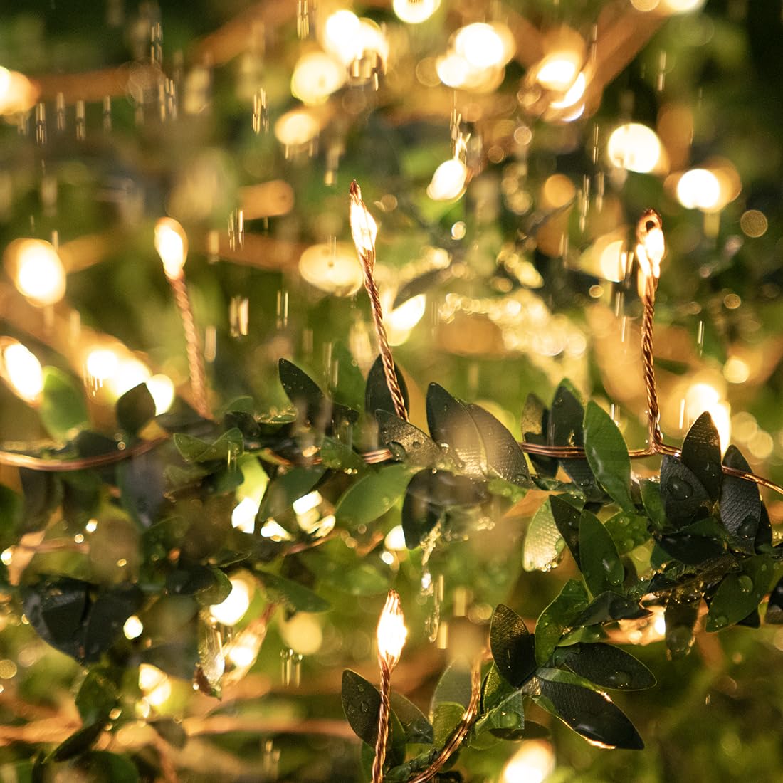 RESNICE 20ft Firecracker Light String 200 LED Warm White Plug-in Indoor Copper Wire LED String Fairy Lights with Remote Control for Christmas Tree Plants - Image 2