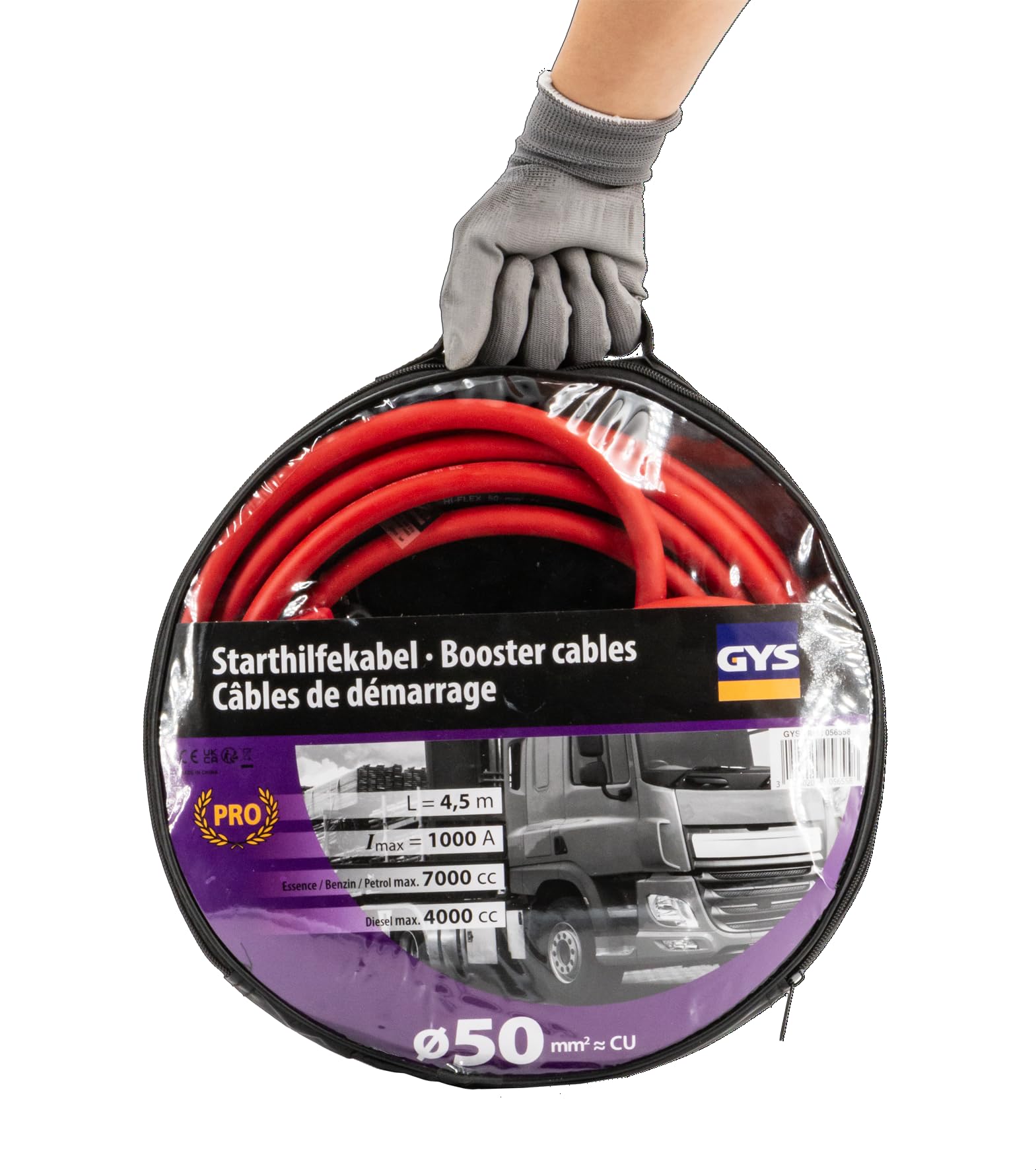 GYS 056336 Jump Leads, 500 A