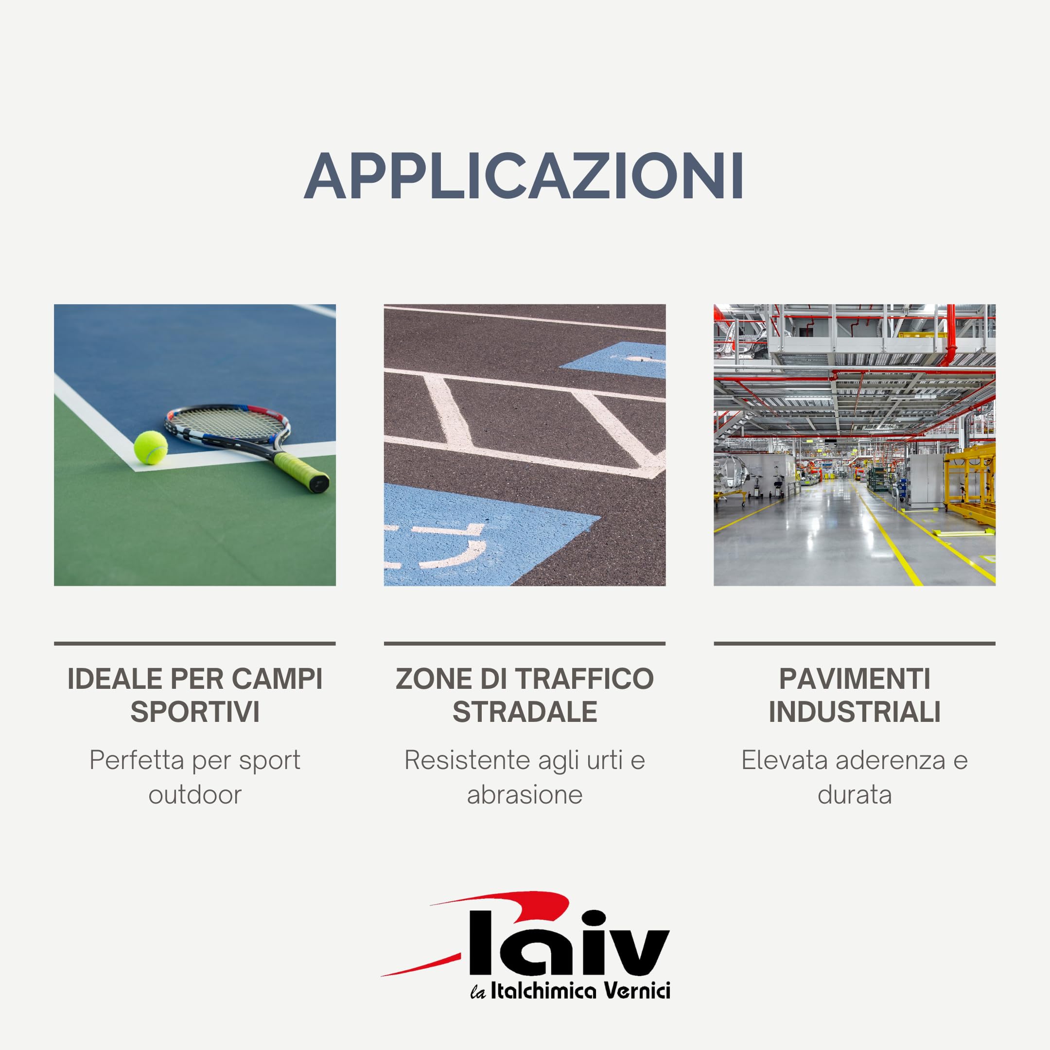 laiv Pittura Acrilica Versatile Per Pavimentazioni Sportive E Stradali Ideale Per Esterni E Interni Resistente a Condizioni Climatiche Estreme (BIANCO, 4 Litri)