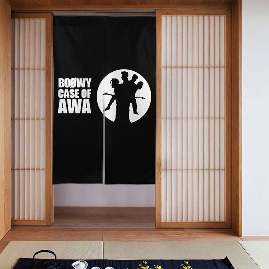 BOØWY　暖簾 Amazon｜ボウイ Boowy Boøwy のれん 和風 暖簾 おしゃれ