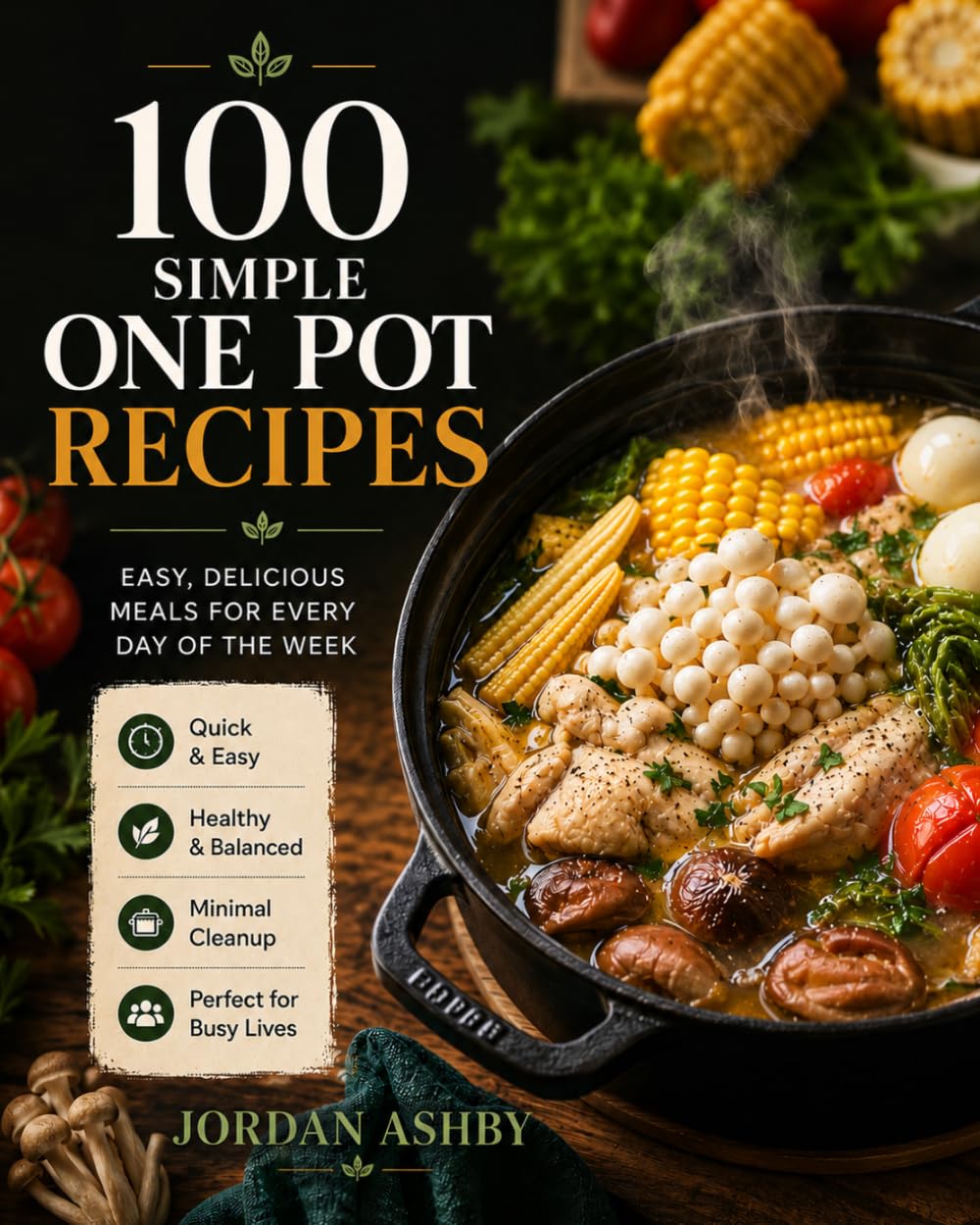 100 One Pot Recipes: Simple, Satisfying Meals — Soups, Stews, Pastas, Rice Dishes & More, All Made in a Single Pot with Minimal Cleanup