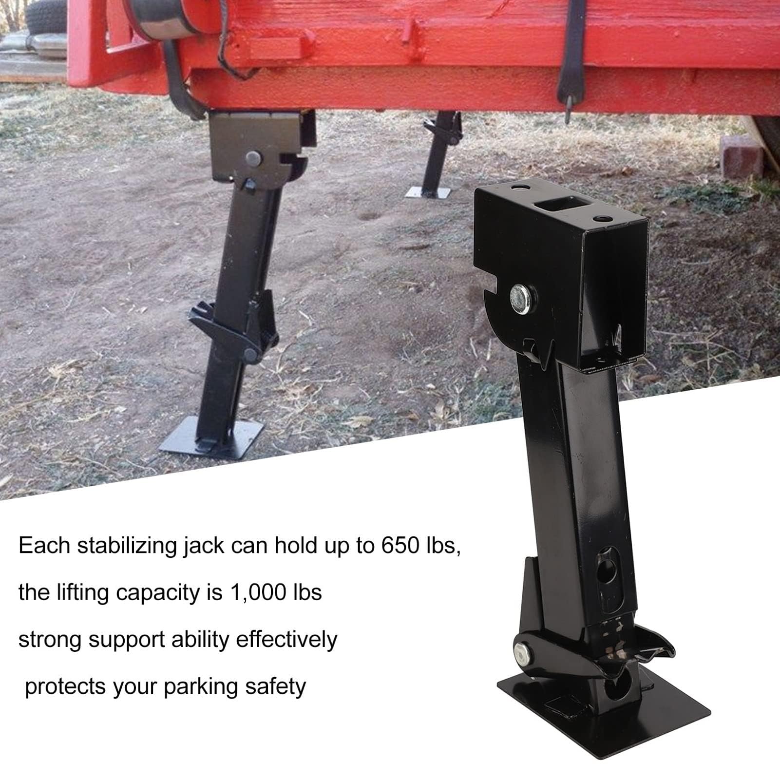 Cocoarm Stabilizzatore per cric, 2 cric telescopico con cerniera, regolabile, supporto stabilizzatore 650 lb, capacità di carico 1000 lb