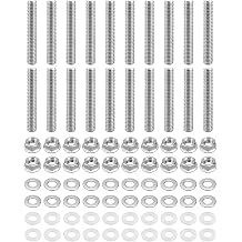 Intake and Exhaust Manifold Bolt Nut Gaskets Kit 50MM Length 20 Sets | Fit for Honda Acura B C D F H K Series Engines, Fit for Ford 4.6/5.4L V8, M8*1.25mm Thread Size