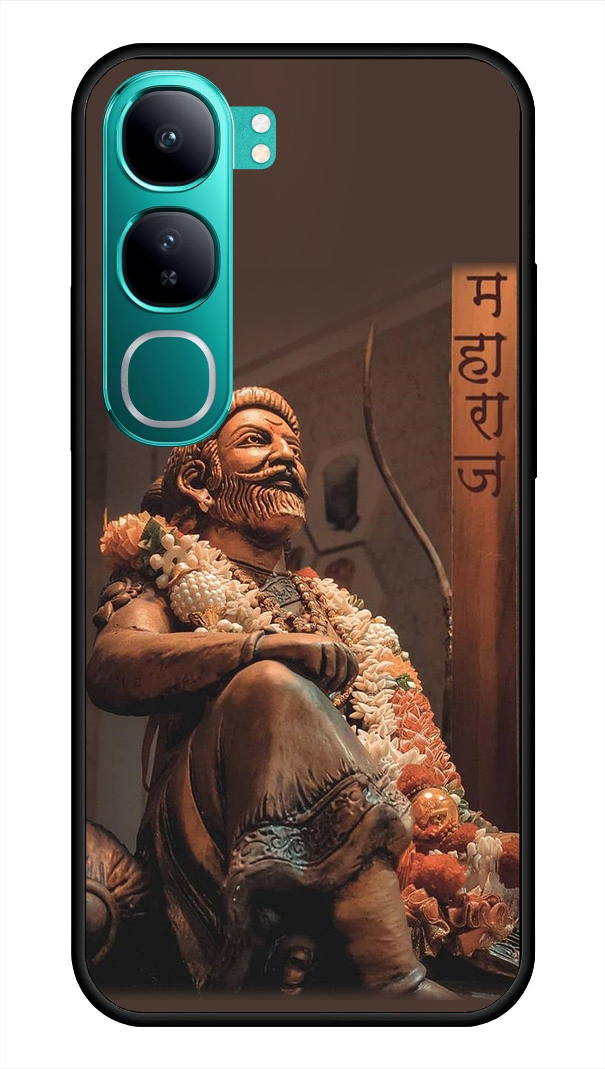 NDCOM for Vivo Y300 Back Cover | Premium Vivo Y300 Cover | Stylish Protection for Vivo Y300 5G Back Cover Chatrapati Raje Shivaji Maharaj Printed Metal Case-image-3