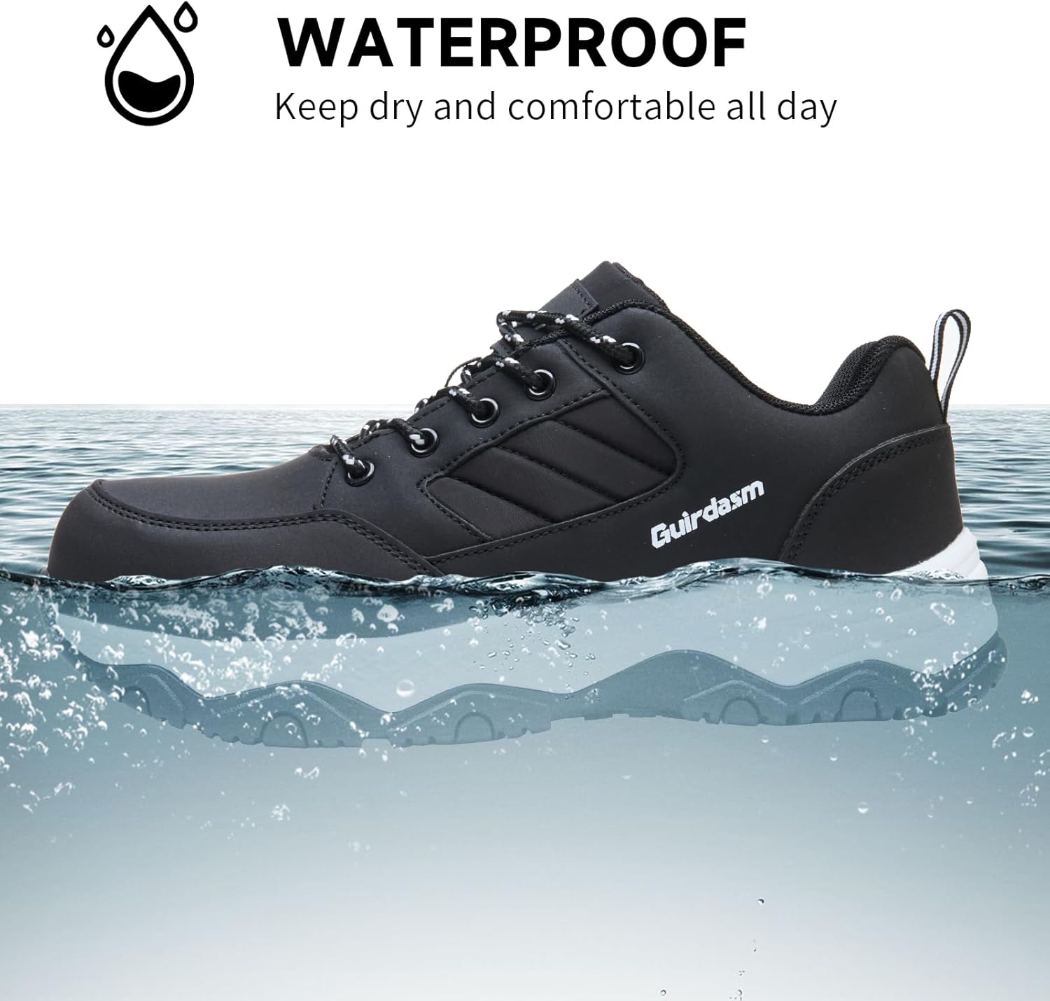 Wide Steel Toe Shoes for Women Waterproof Non Slip Work Shoes Lightweight Slip Resistant Safety Shoes Indestructible Construction Composite Toe Sneakers - Image 3
