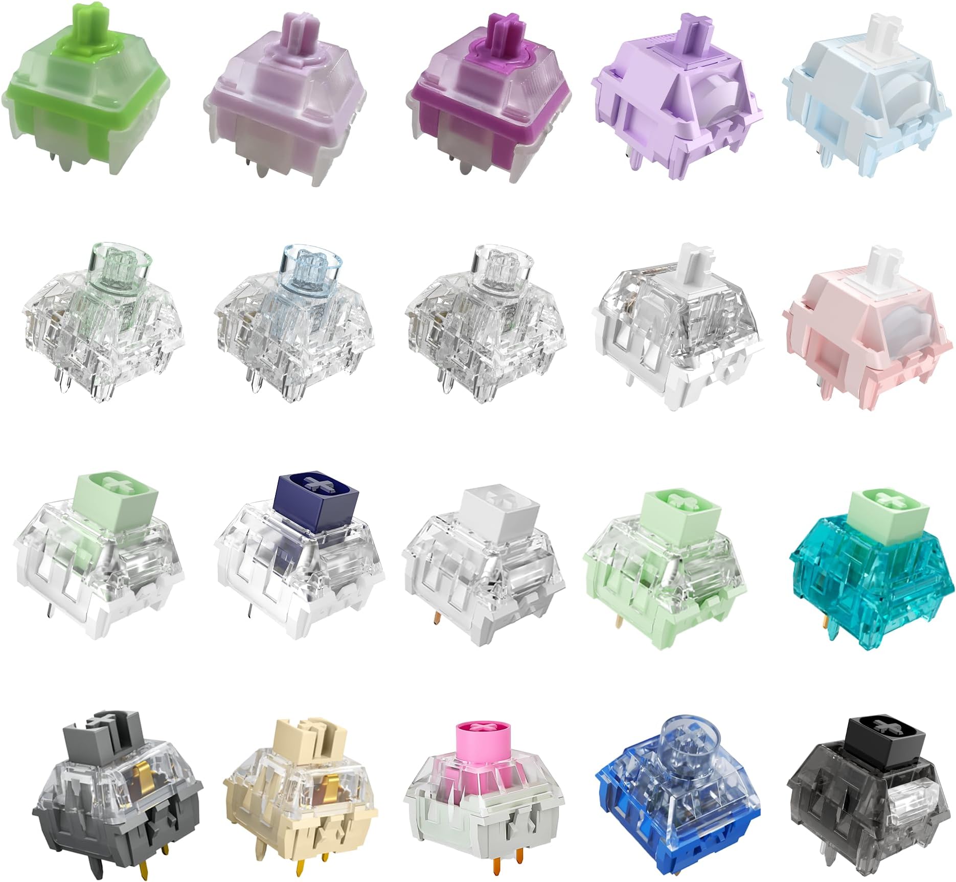 Kailh Series Mechanical Keyboard Switches Sample Pack (20pcs)