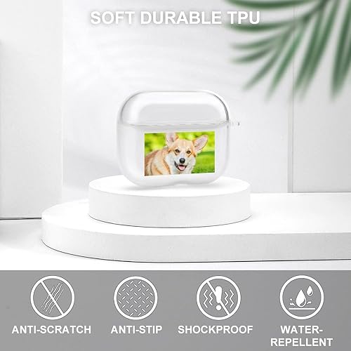 Miniatura 3 de Lindo perro Corgi compatible con AirPods Pro funda suave transparente carga auriculares cubierta protectora