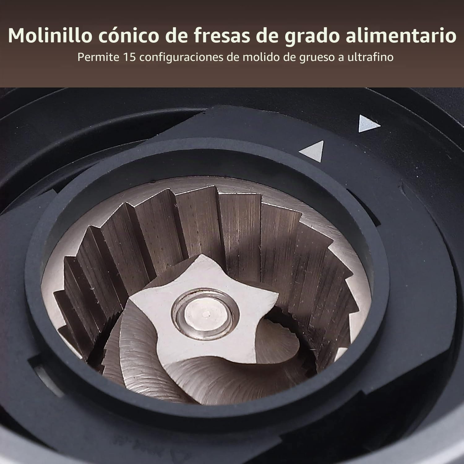 Cafetera Automatica con Molinillo Integrado, Espumador de Leche Manual, Cafetera de Bomba de Acero Inoxidable, Depósito de 2.5 Litros , Acero Inoxidable, Barista Profesional para Hogar y Oficina
