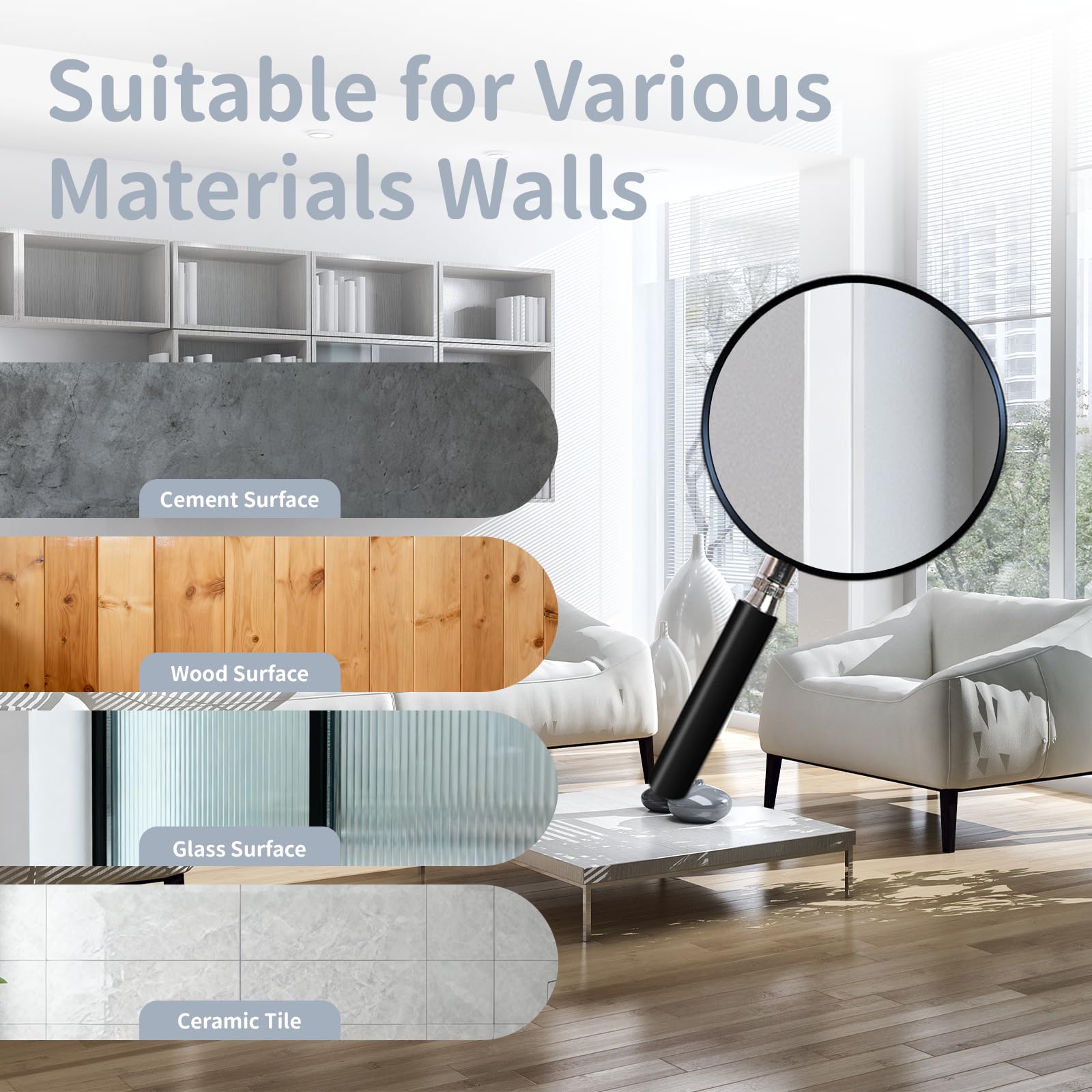 4 protectores de esquina de aluminio, autoadhesivos, sin taladrar, universales para azulejos, hormigón, madera, superficies de vidrio en el hogar y la oficina (porcelana blanca)
