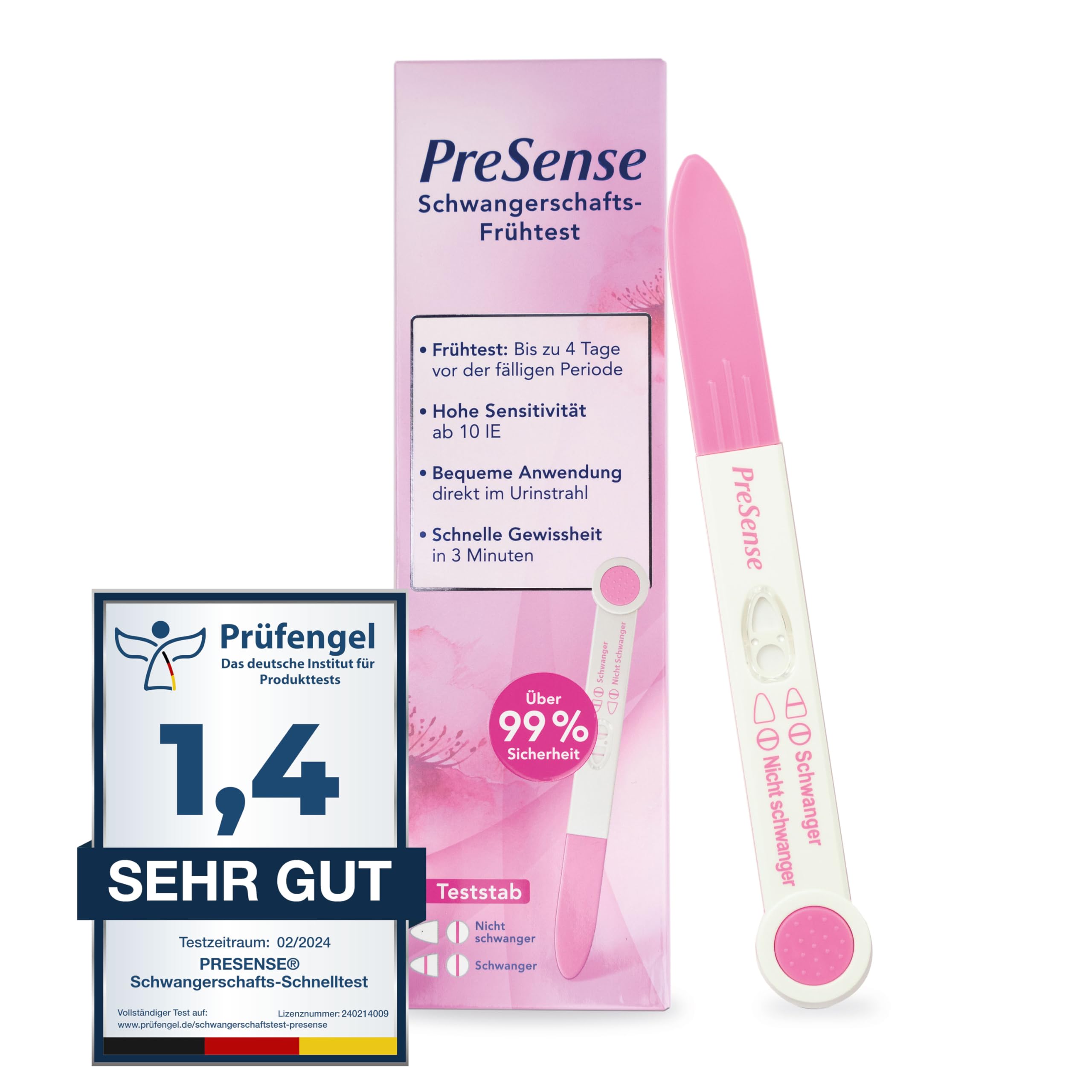 PreSense® Quick Pregnancy Test - Lab-tested - Fast, Safe, Reliable 
