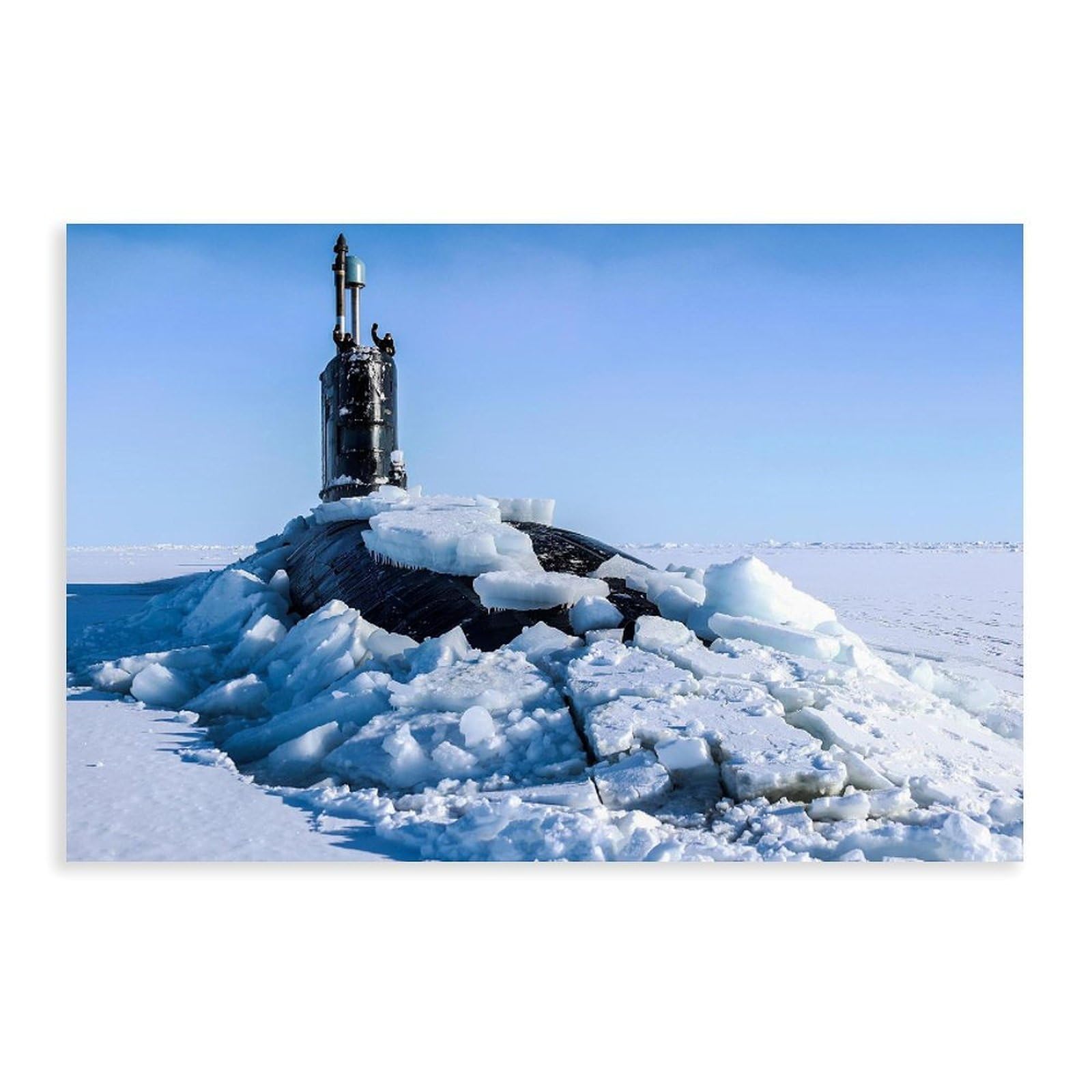QZFNCOYU The Trident Submarine Poster Canvas Poster Wall Art Decor Print Picture Paintings for Living Room Bedroom Decoration 12x18inch(30x45cm)
