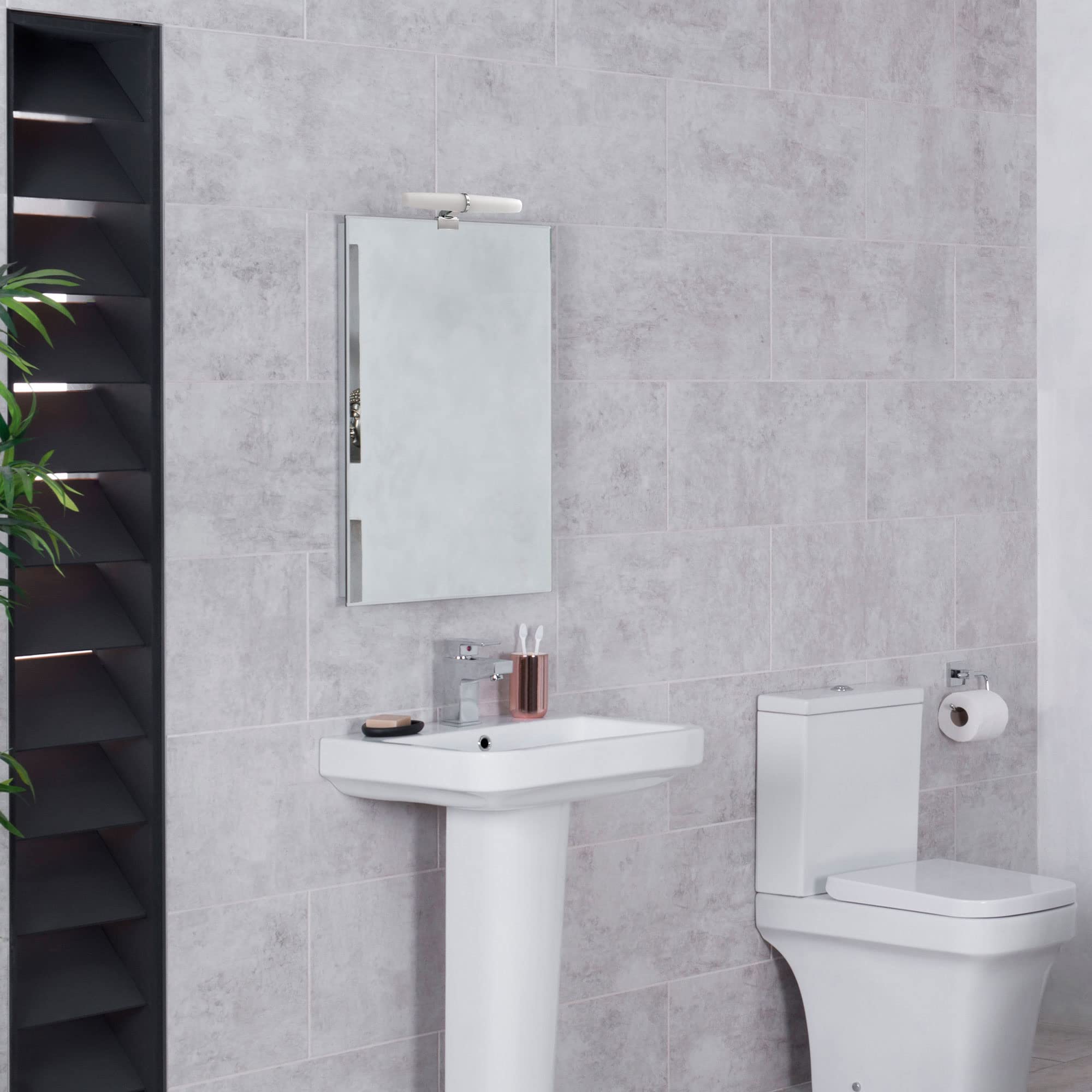 Aplique Espejo de Baño ICY (23cm) Cromado - LED SMD - Lámpara Pared