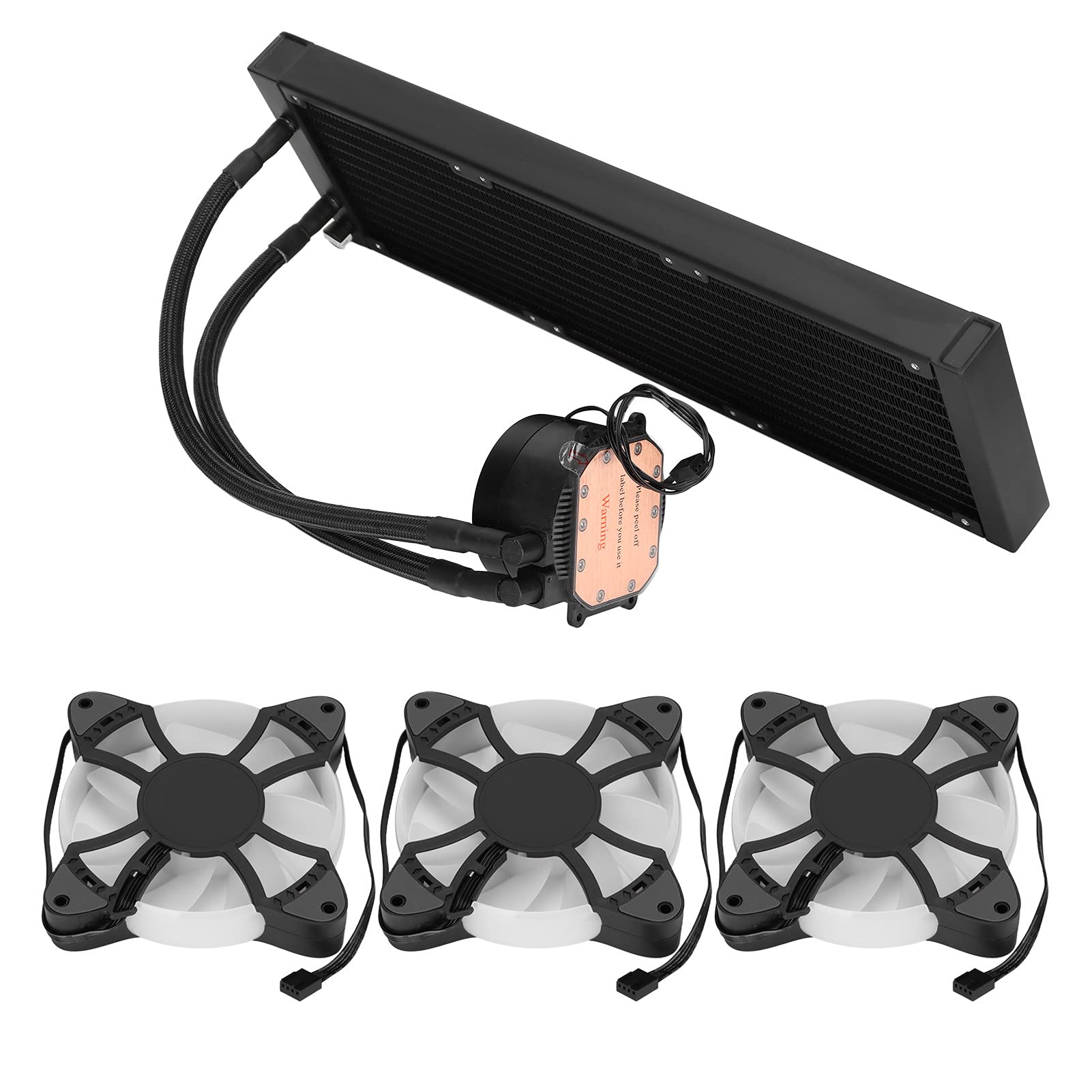 SIXRUN 360mm Procesor Chłodzenie Cieczą, 3 ARGB Wentylatory PWM Kontrola