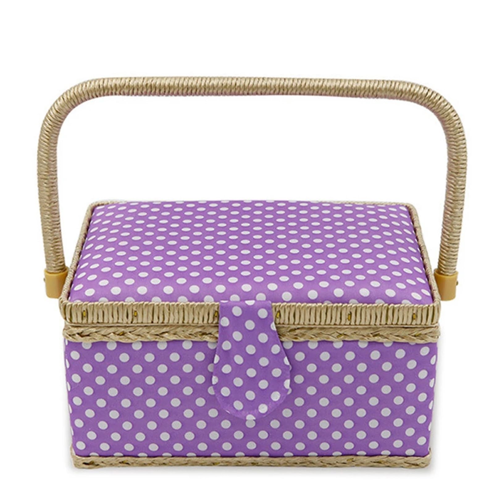 Scatola for kit da cucito Kit Porta accessori Cesto portaoggetti Tessuto in poliestere Capacità sufficiente(Purple)