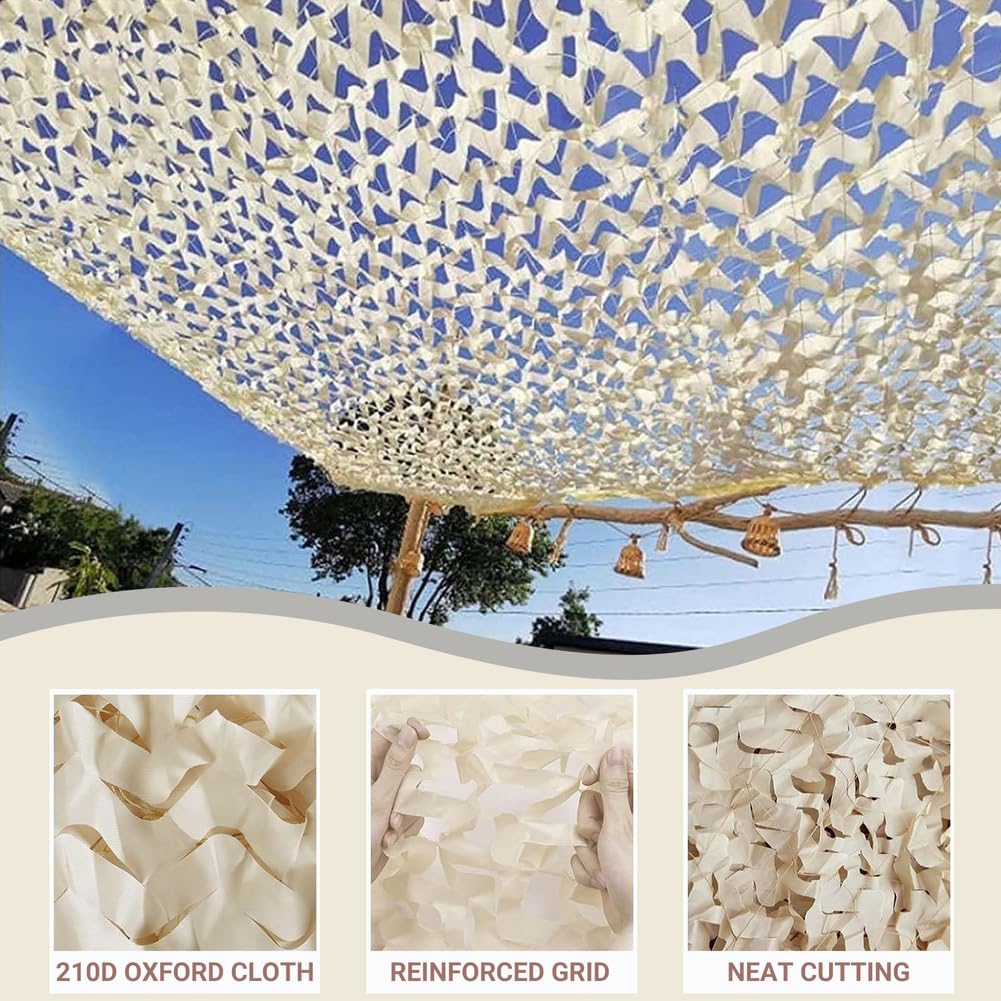 Garten Pergola Schattennetz 210D Beige Camouflage Sonnenschutz für Garten Camping Partys Bar Dekor Outdoor Freizeit Jagd Zubehör