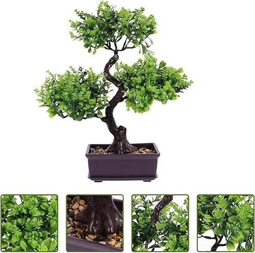 Miniatura 9 de Cabilock Árbol bonsái, árbol artificial, plantas bonsái artificiales, árbol bonsái artificial de plástico, decoración de plantas rojas de